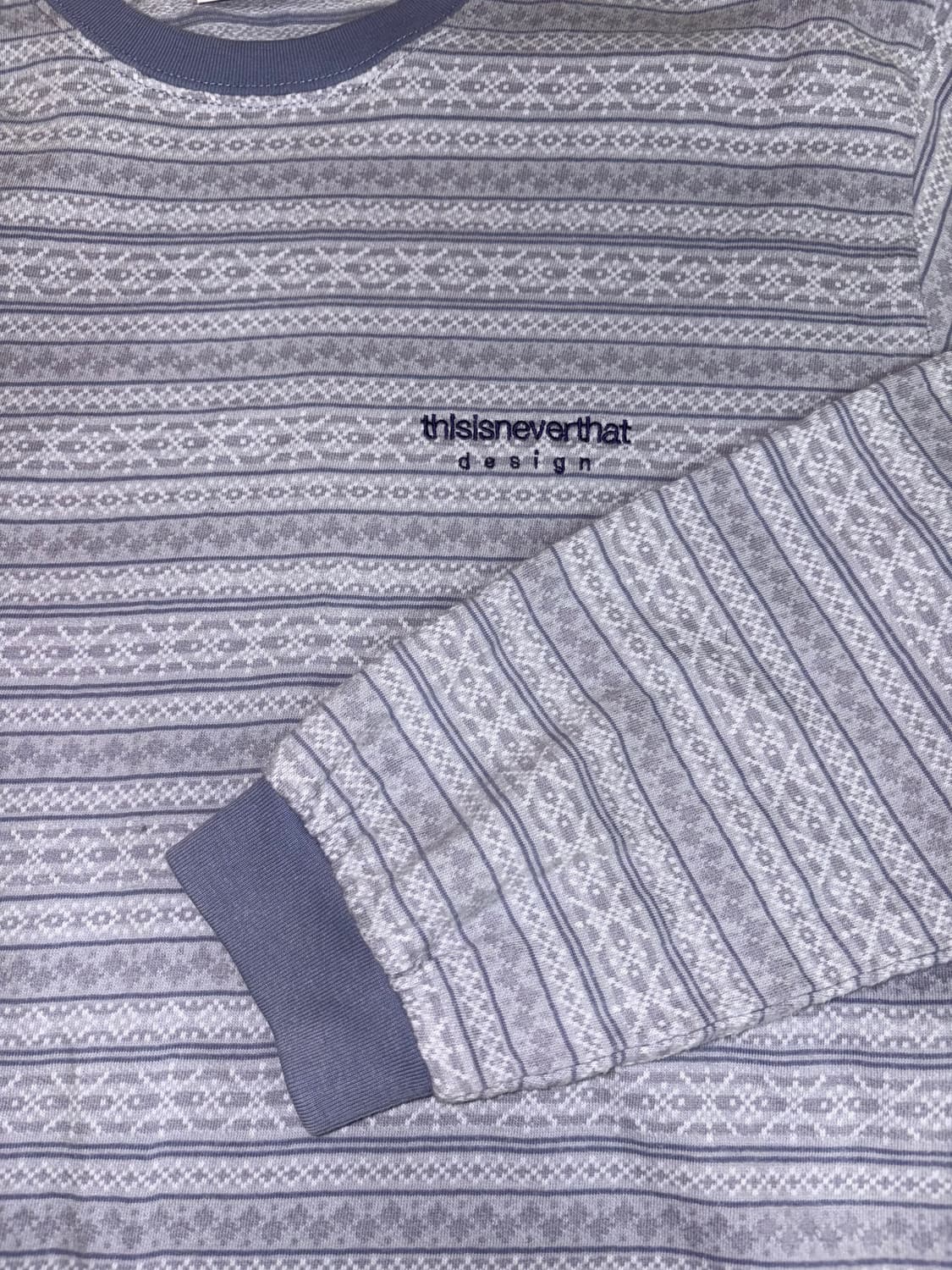 디스이즈네버댓 긴팔 Fair Isle Striped L/S Tee Pur 상품이미지3