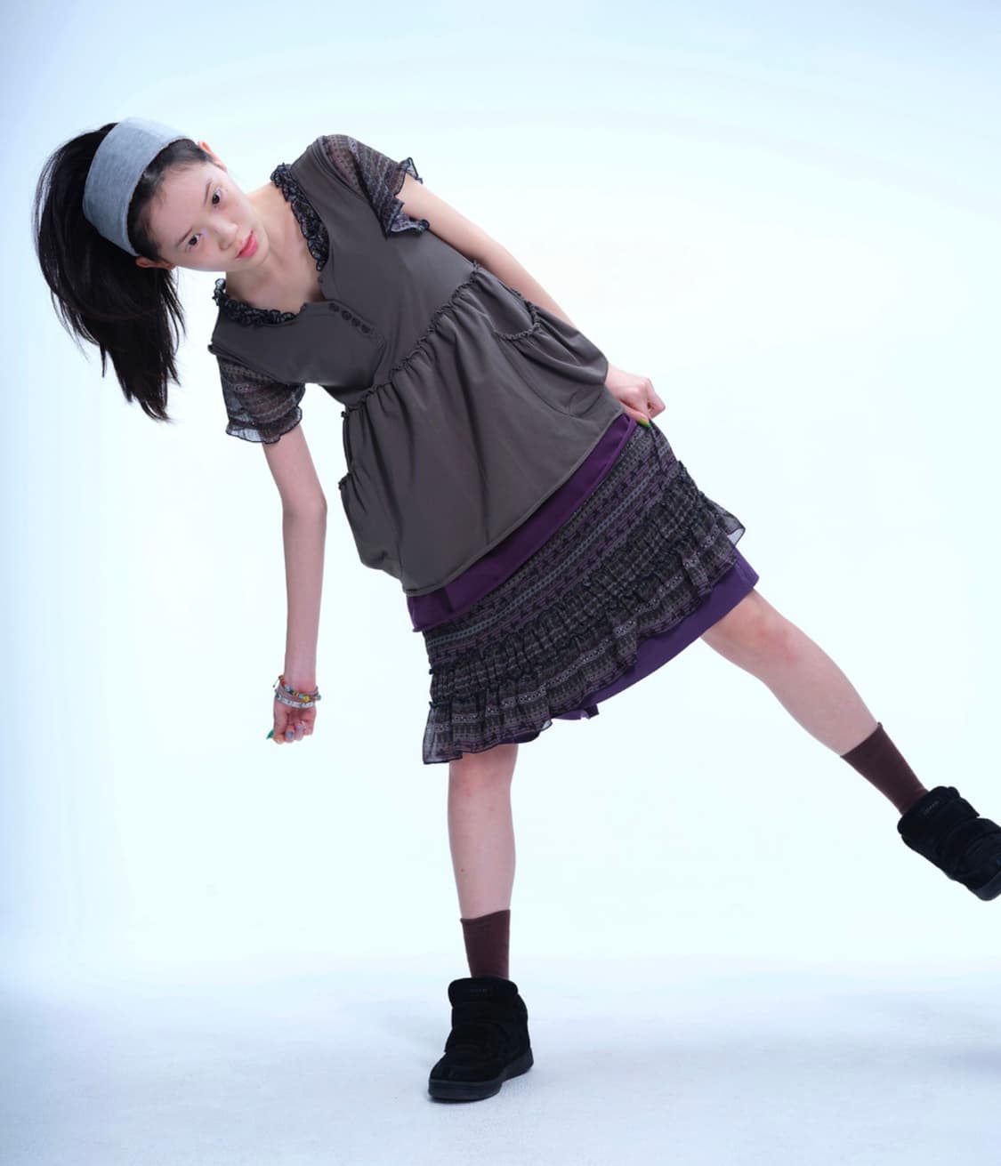 코이세이오 SHIRRING POCKET SLEEVELESS CHARCOA 상품이미지1