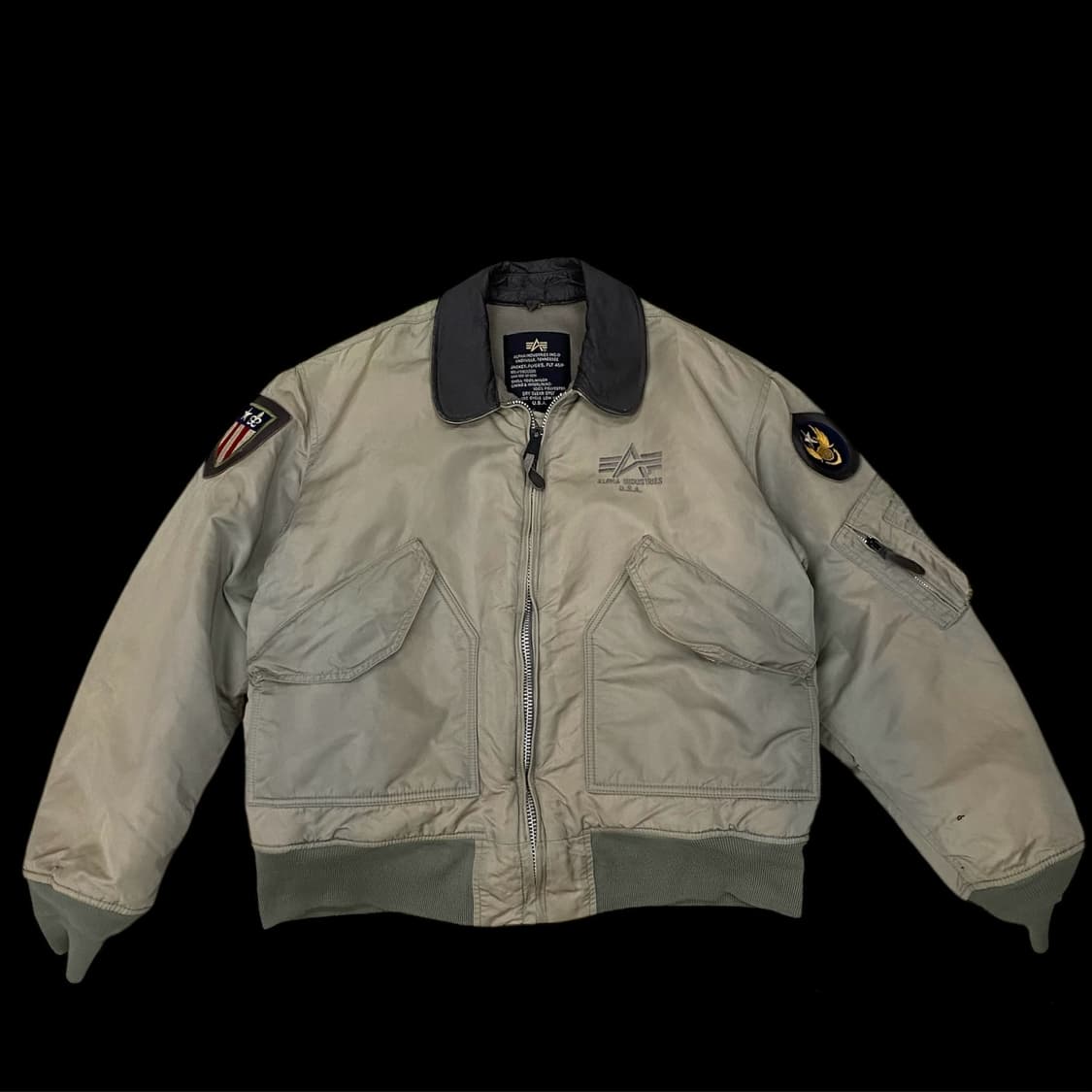 90s 알파인더스트리 FLT-45P 항공자켓 L V29 상품이미지3