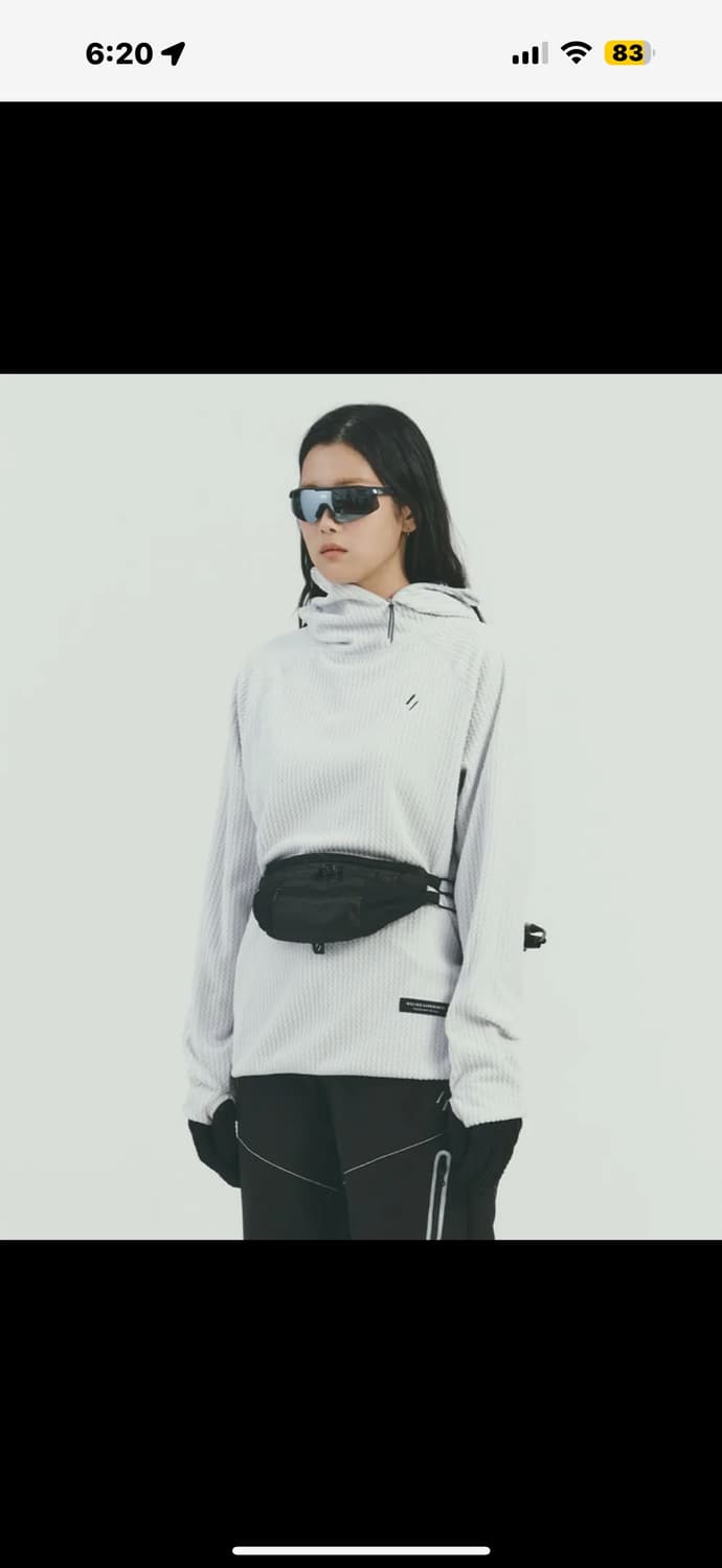 CALORA FLEECE HOODED FULLOVER_WHITE 상품이미지3