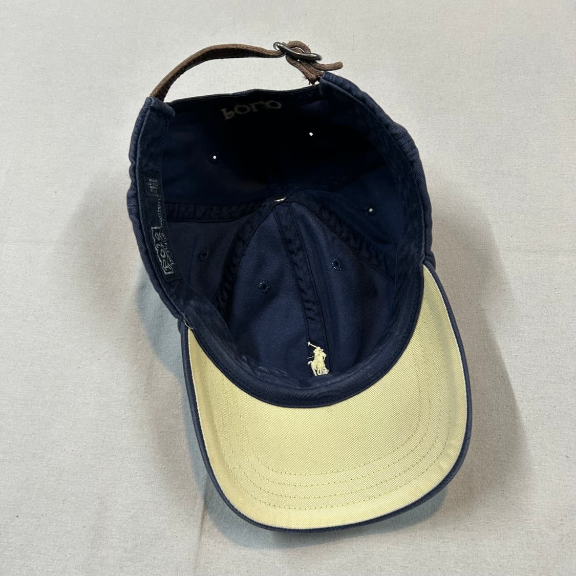 폴로 랄프로렌 네이비 볼캡 모자 가죽스트랩 정품 상품이미지7