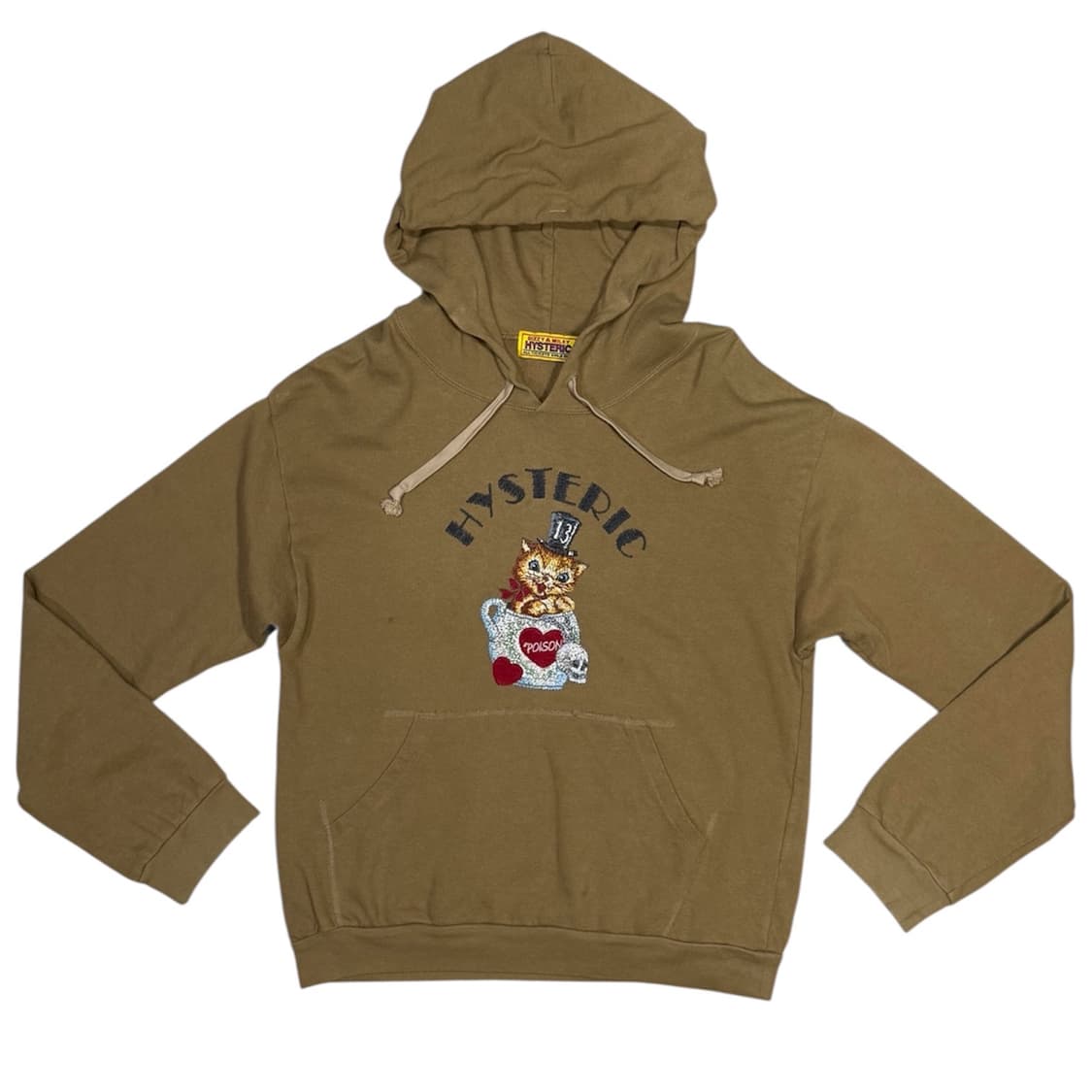 히스테릭 글래머 야옹이 해골 하트 자수 후드티 스웨터 상품이미지1