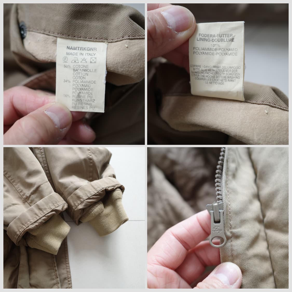 00s 페이 FAY 이탈리아 생산 반 유틸리티 자켓 XL 상품이미지6