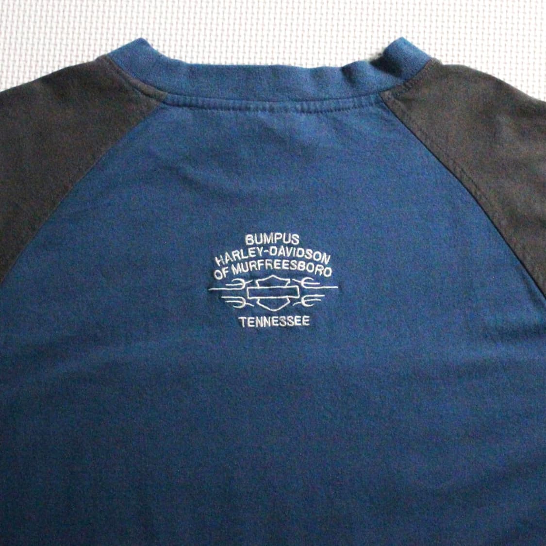 Harley-Davidson 할리 데이비슨 워싱 블루 패치 롱 슬리브 상품이미지4