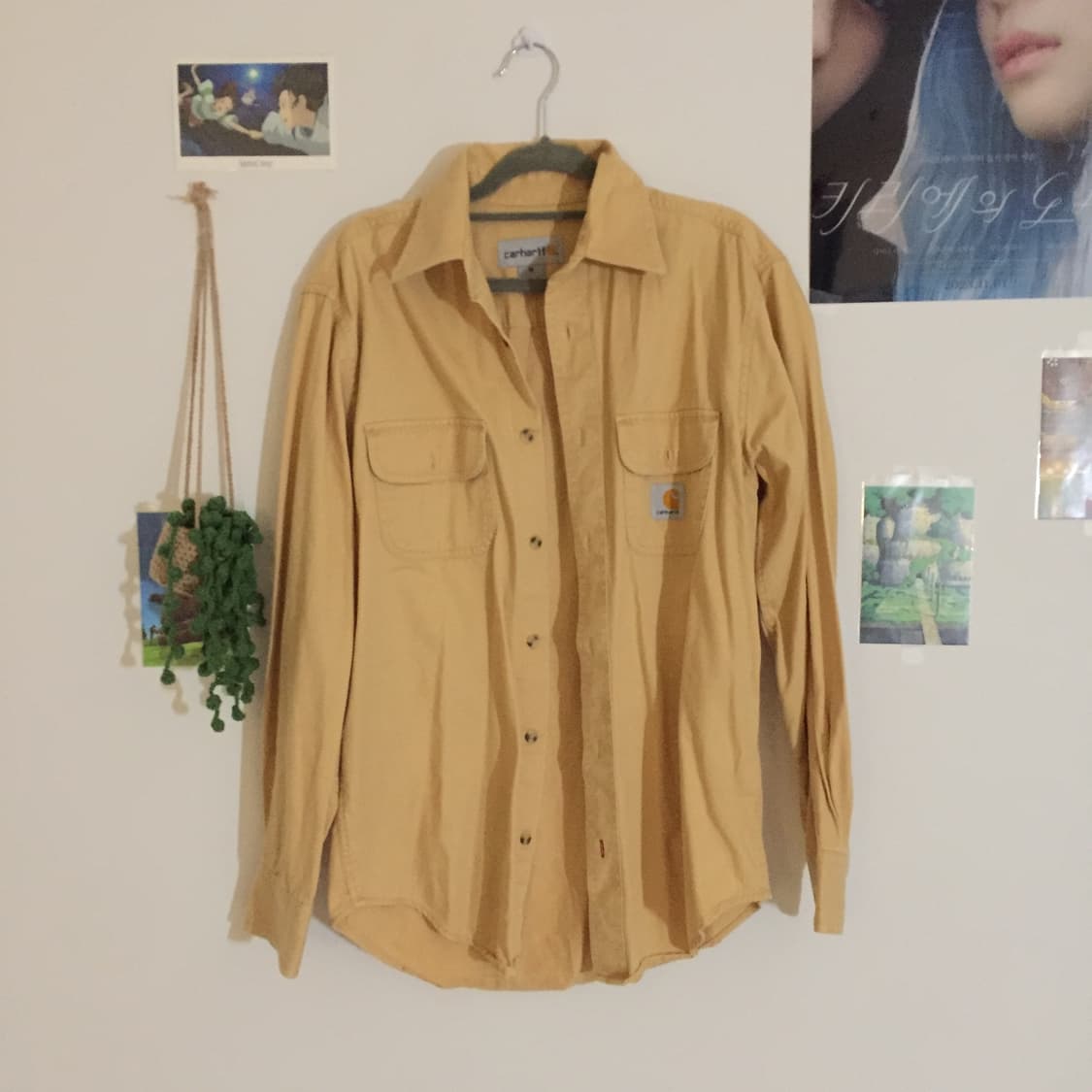 노란색 칼하트 M 셔츠 상품이미지2