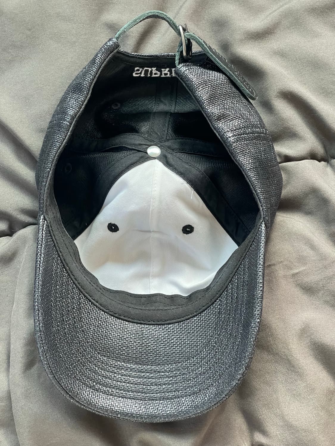 슈프림 S로고 라피아 볼캡 블랙 상품이미지4