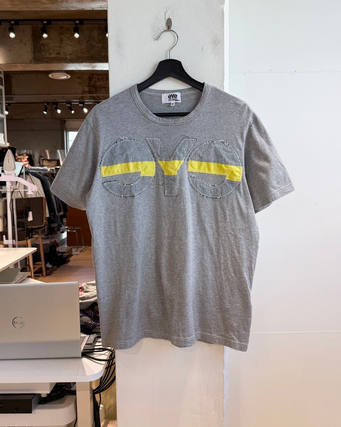 준야와타나베 eye 그레이 AD2015 로고패치 하프티  상품이미지2