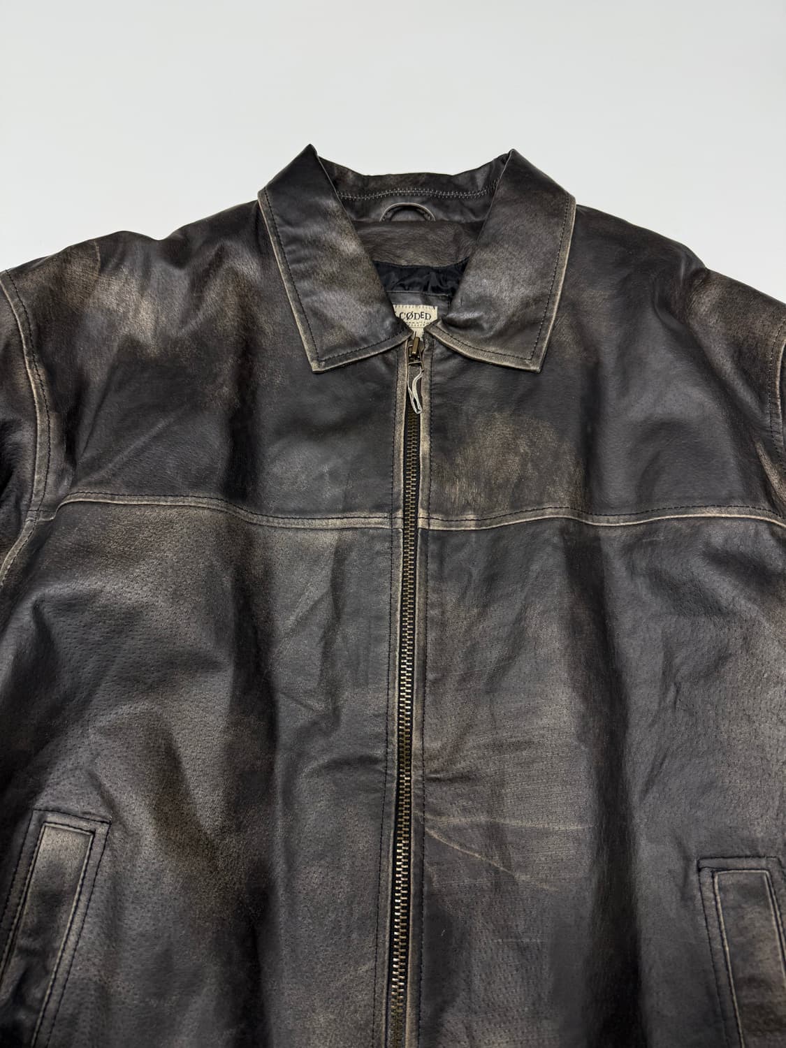 VTG FADE WASH LEATHER JACKET 상품이미지3