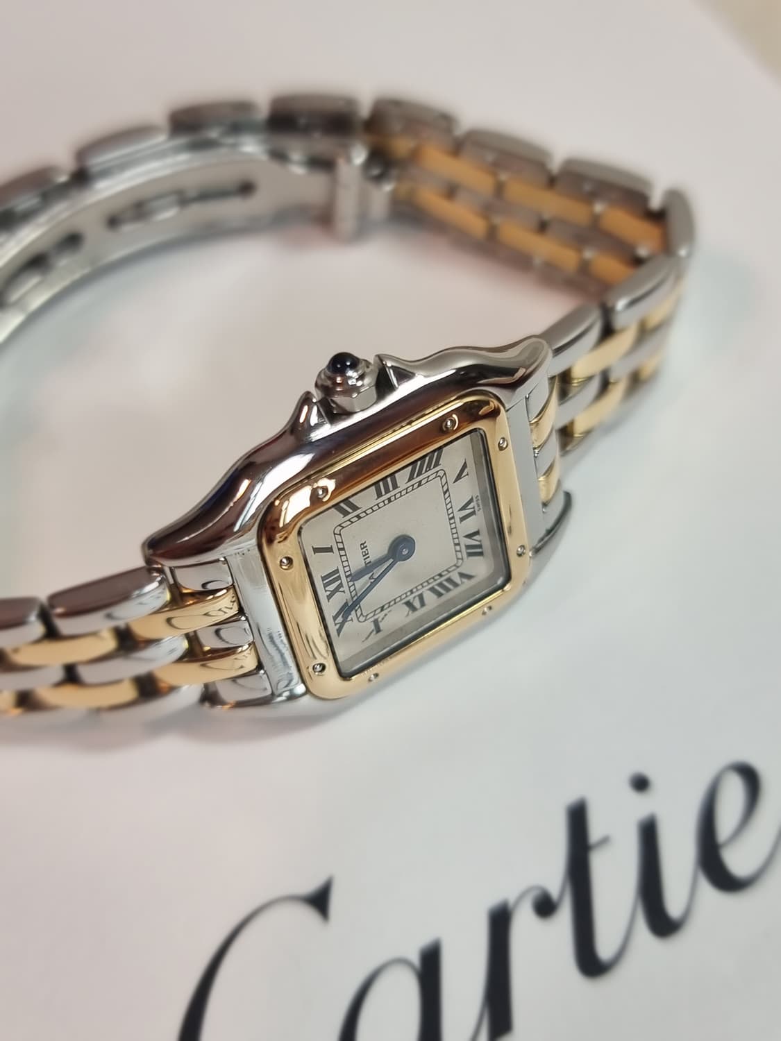 까르띠에 팬더 18K 두줄 콤비 SM 쿼츠 여성시계 상품이미지5