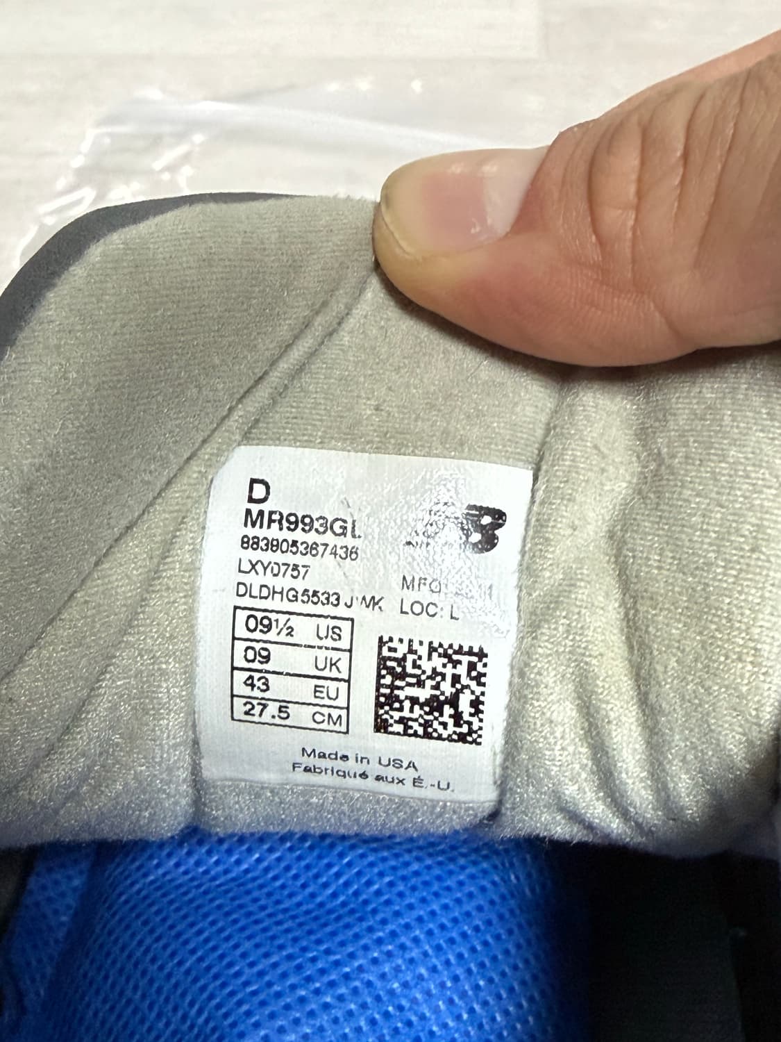 뉴발란스 993 그레이 Made in USA 275 상품이미지8