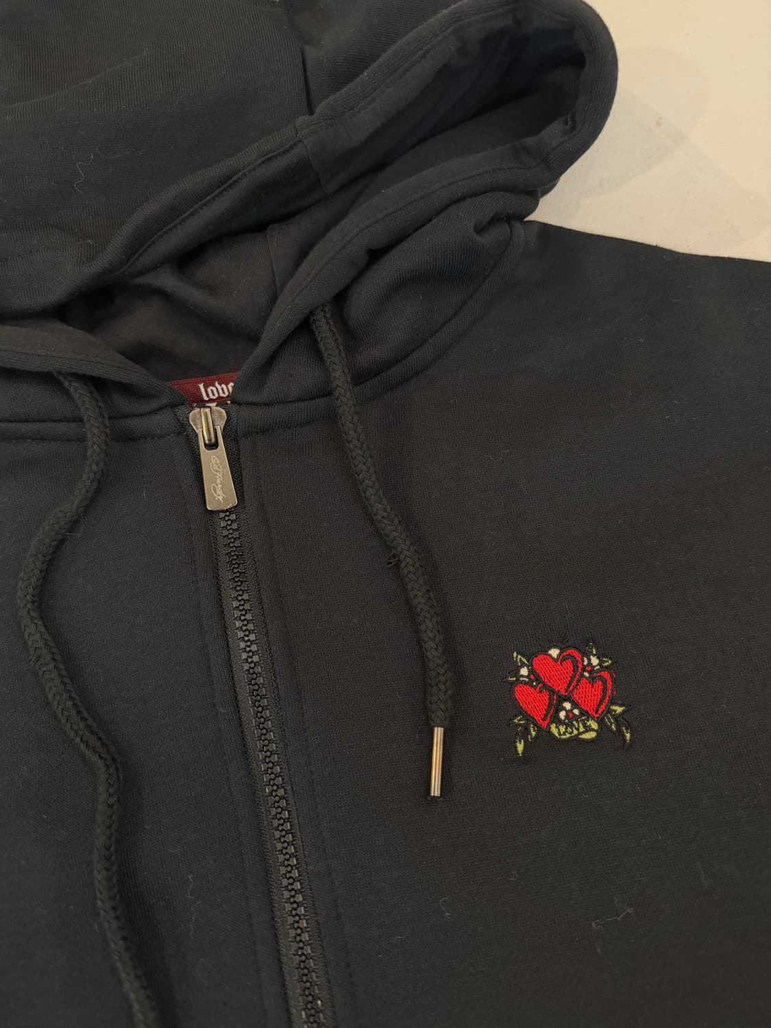 에드하디 y2k 백로고 후드집업 블랙 상품이미지4