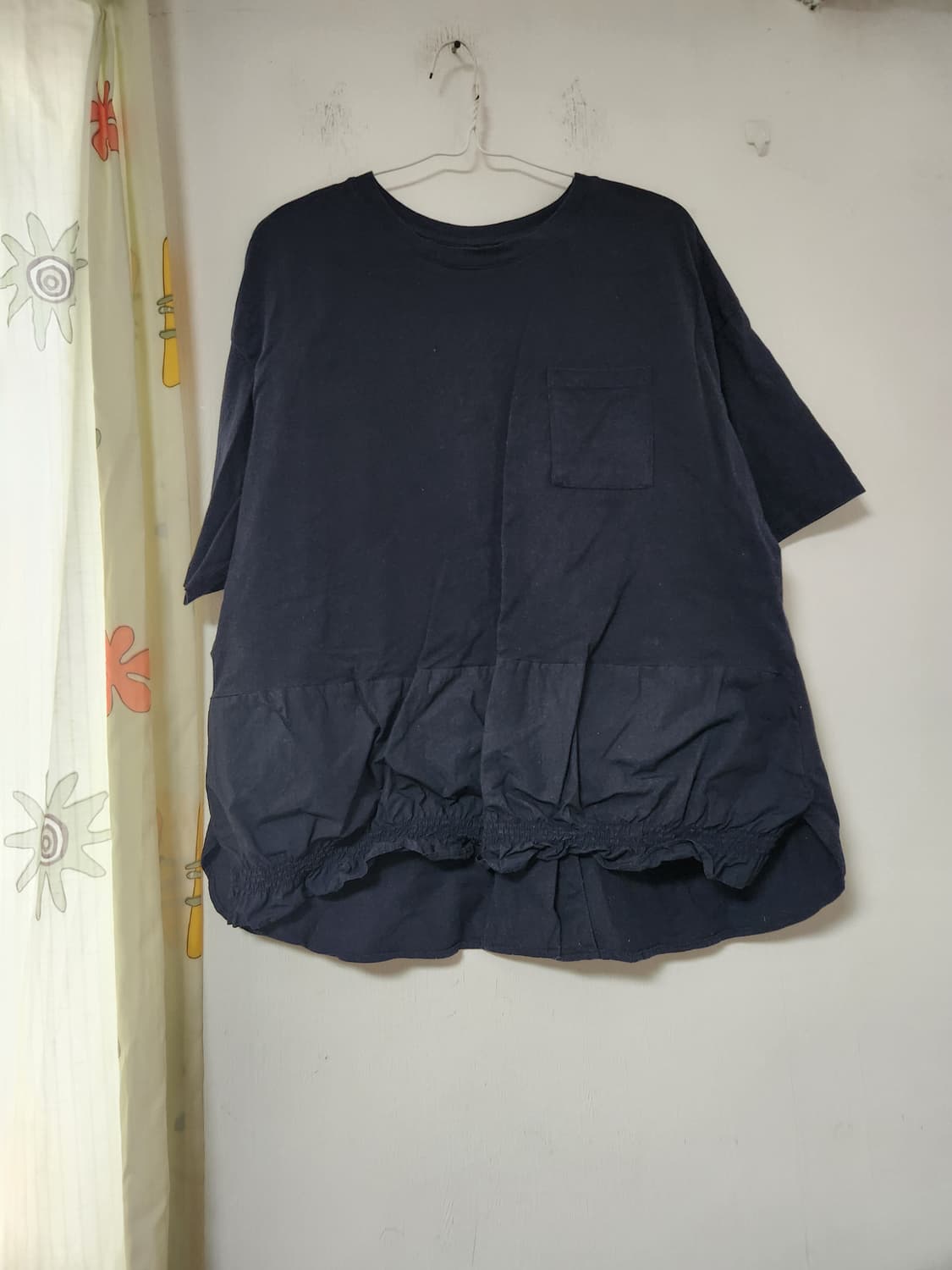 블랙 셔링 반팔 티셔츠 105(88~99) 상품이미지1