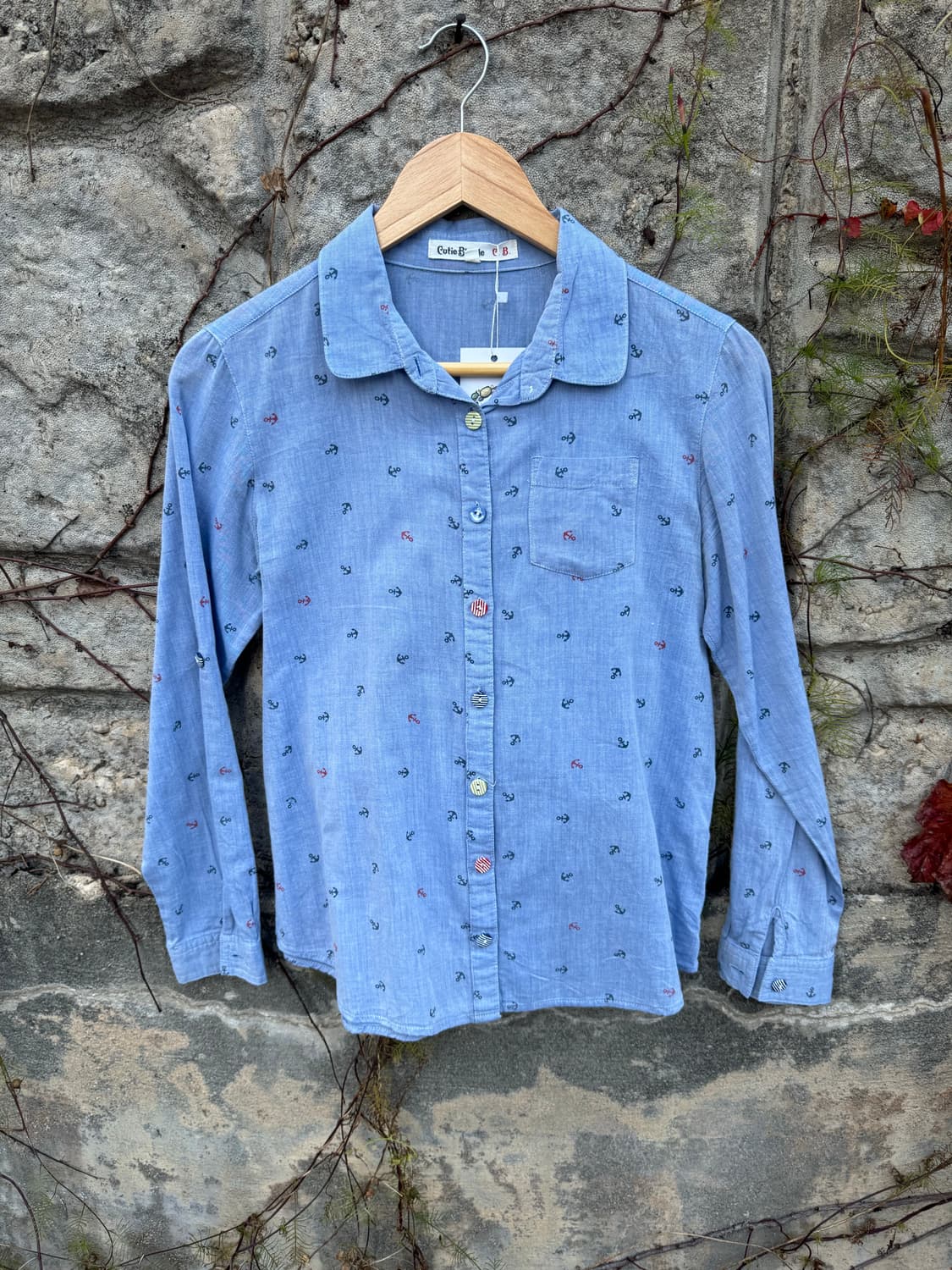 일본 빈티지 미해순 닻 패턴 셔츠 상품이미지1