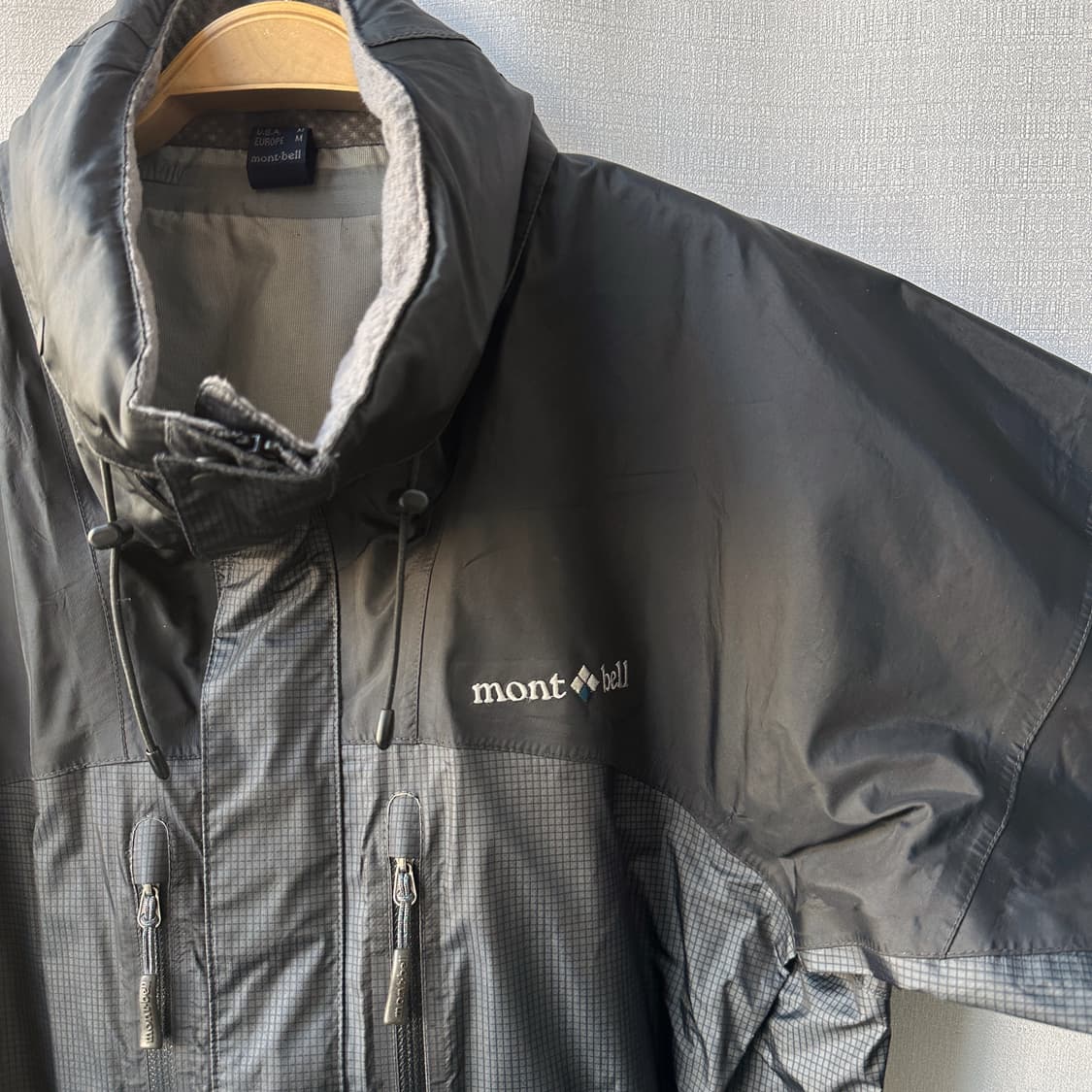 몽벨 재팬 나일론 마운틴 자켓 블랙 차콜 L 상품이미지3