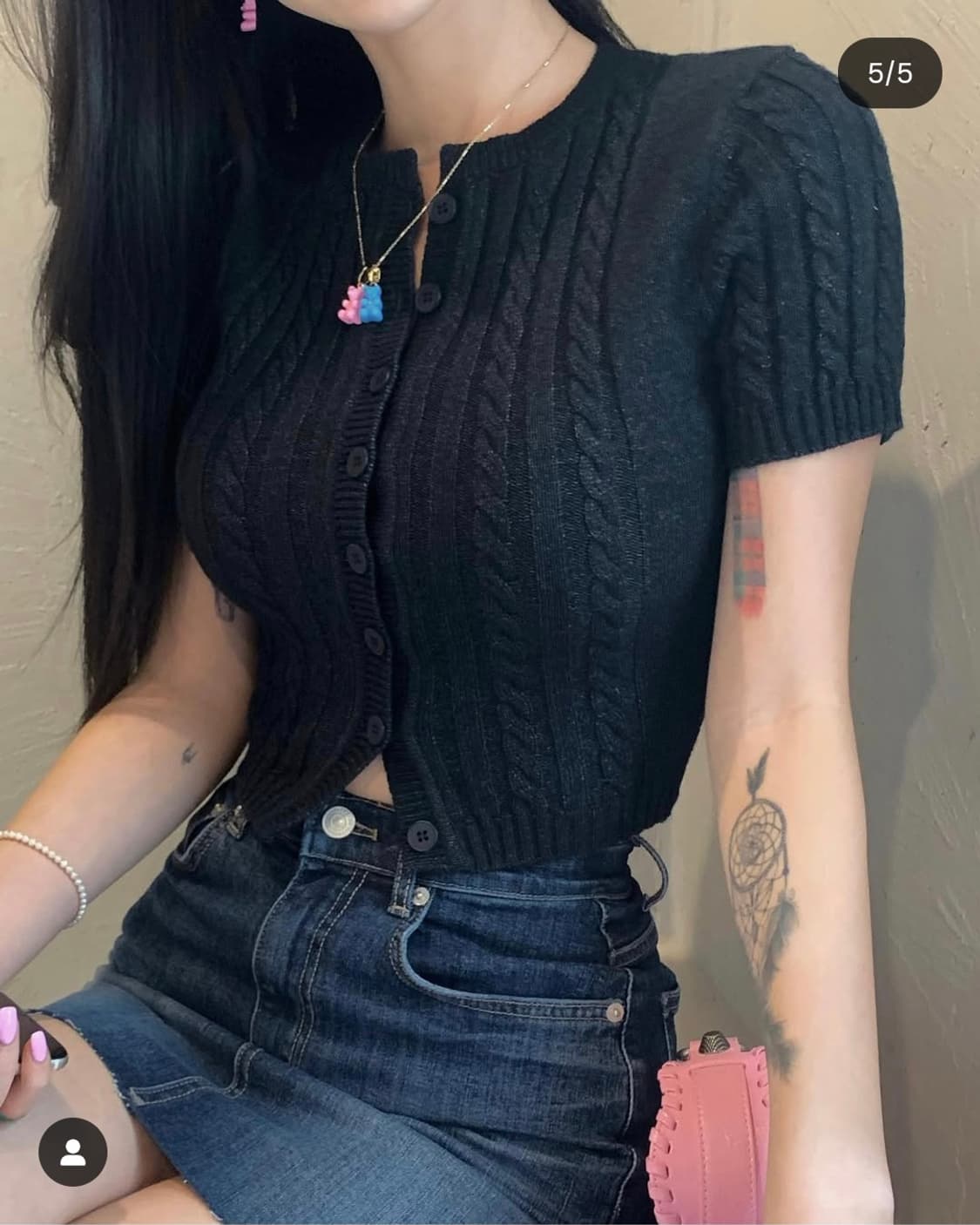 페일제이드 트위스트 가디건 반팔 상품이미지2