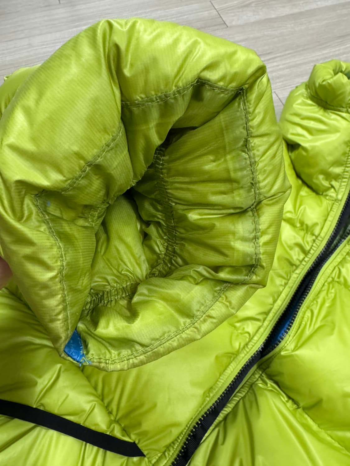 [S]스투시 마이크로 립스탑 패딩 라임 상품이미지5