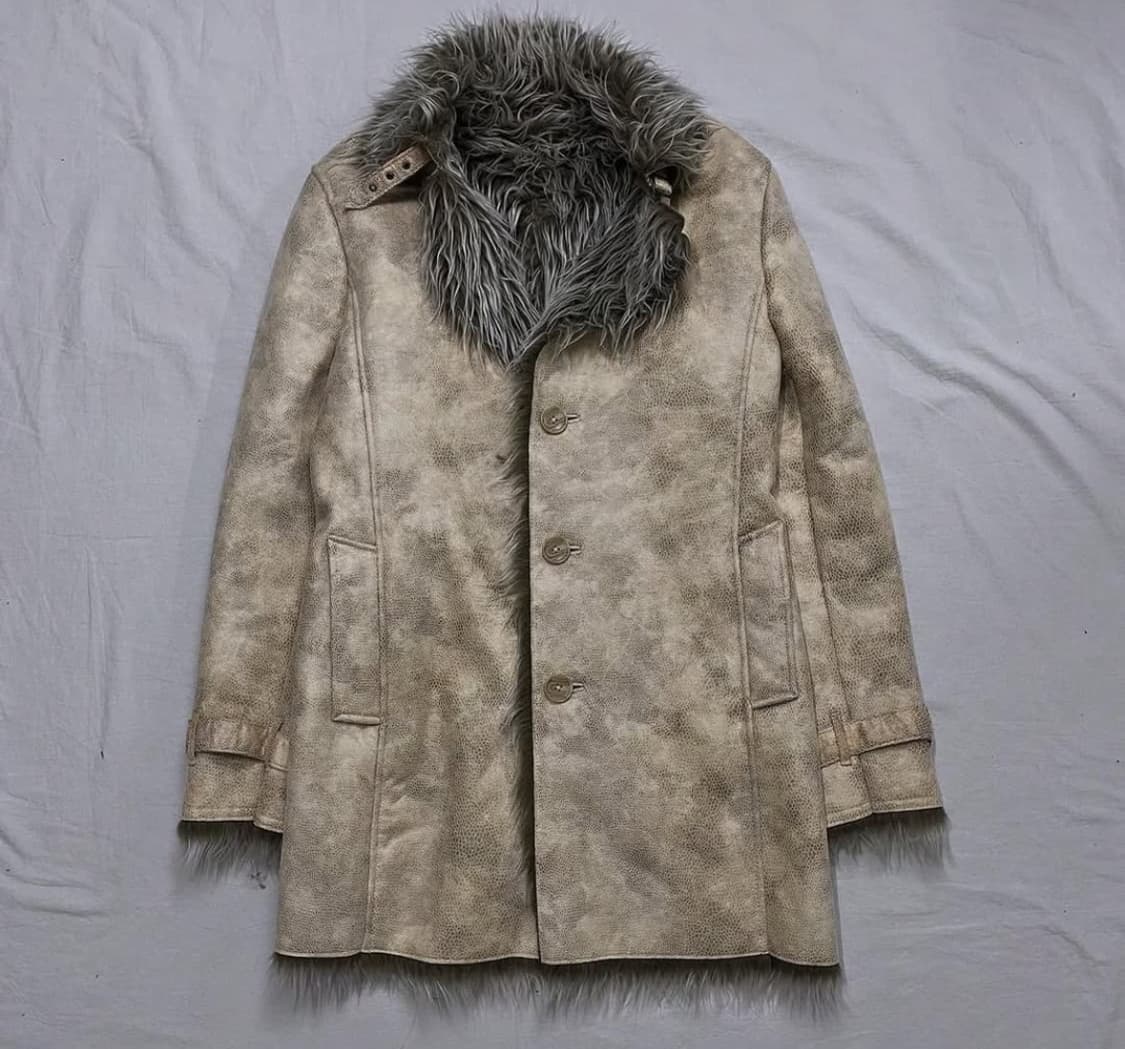 Semantic design faux fur trimming beige 상품이미지2