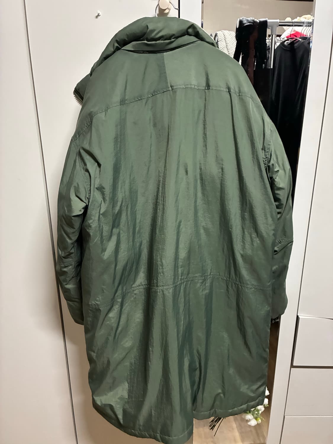 [새상품] 휠라 카키 롱패딩 L 상품이미지10