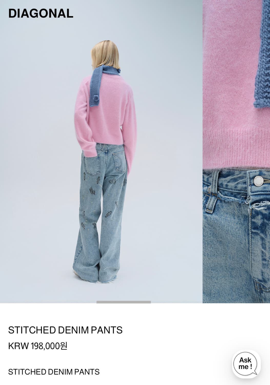 다이애그널 DIAGONOL  STITCHED denim(M) 상품이미지4