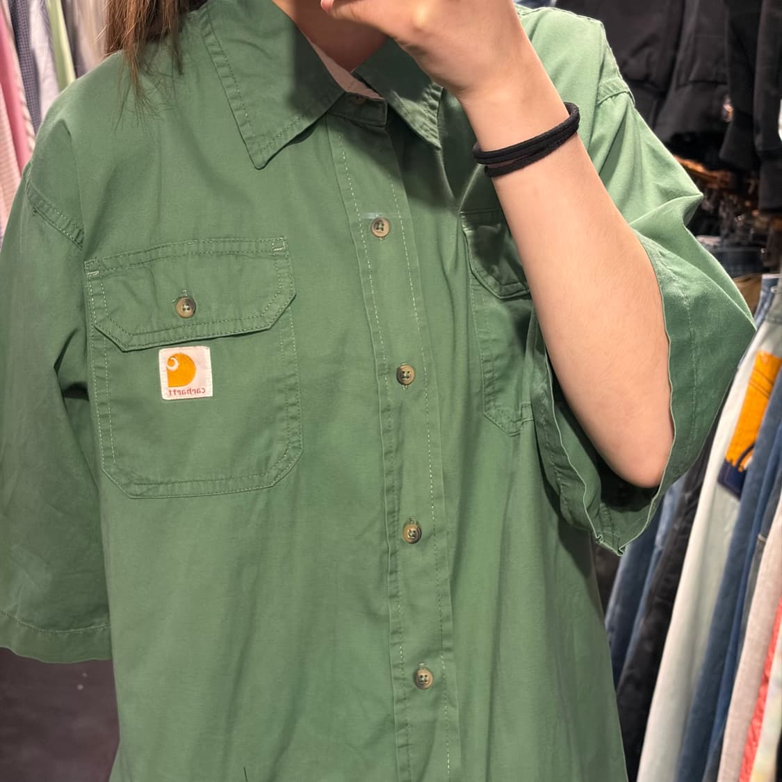 [IM] Carhartt 칼하트 반팔 셔츠 녹차 상품이미지3