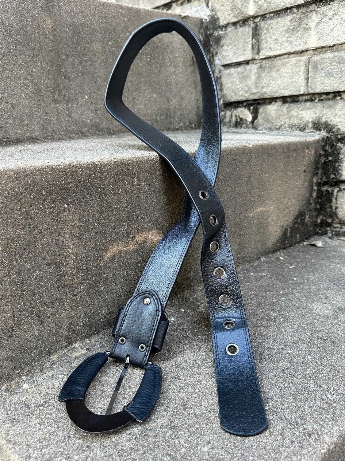 Vintage big buckle biz point belt 상품이미지5