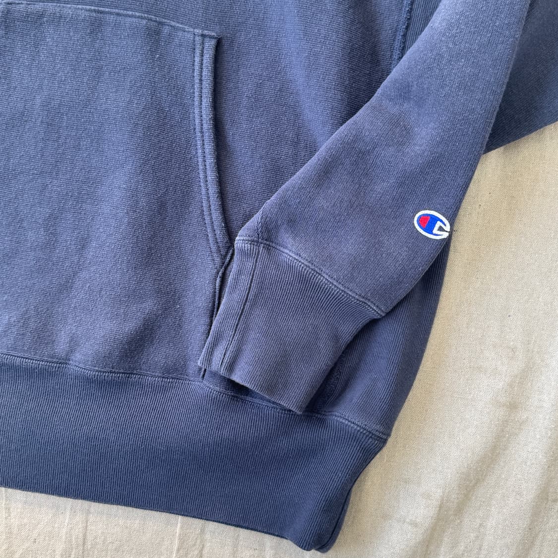 챔피온 빈티지 리버스위브 네이비 후드 XL 상품이미지3