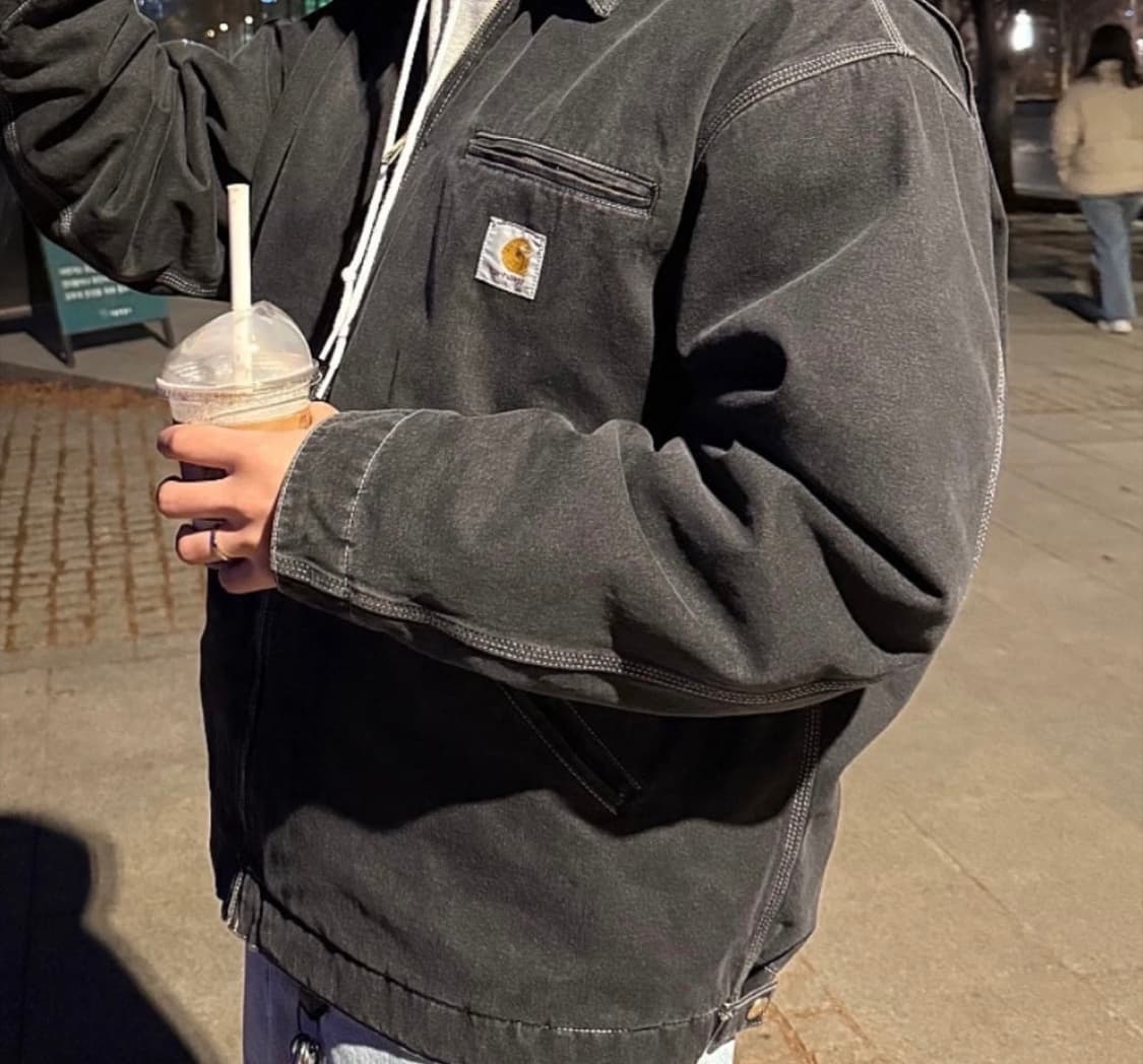 칼하트 WIP OG 디트로이트 자켓 블랙스톤워시드 xl 상품이미지3