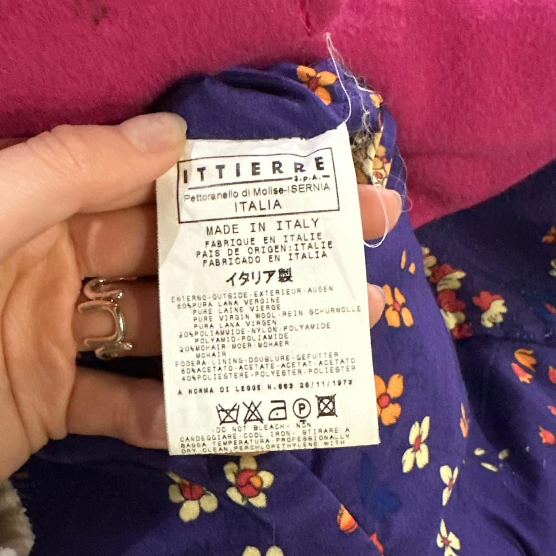 돌체앤가바나 더블 하프 코트 벨티드 투포켓 패턴 안감 디테일 핑크 상품이미지7