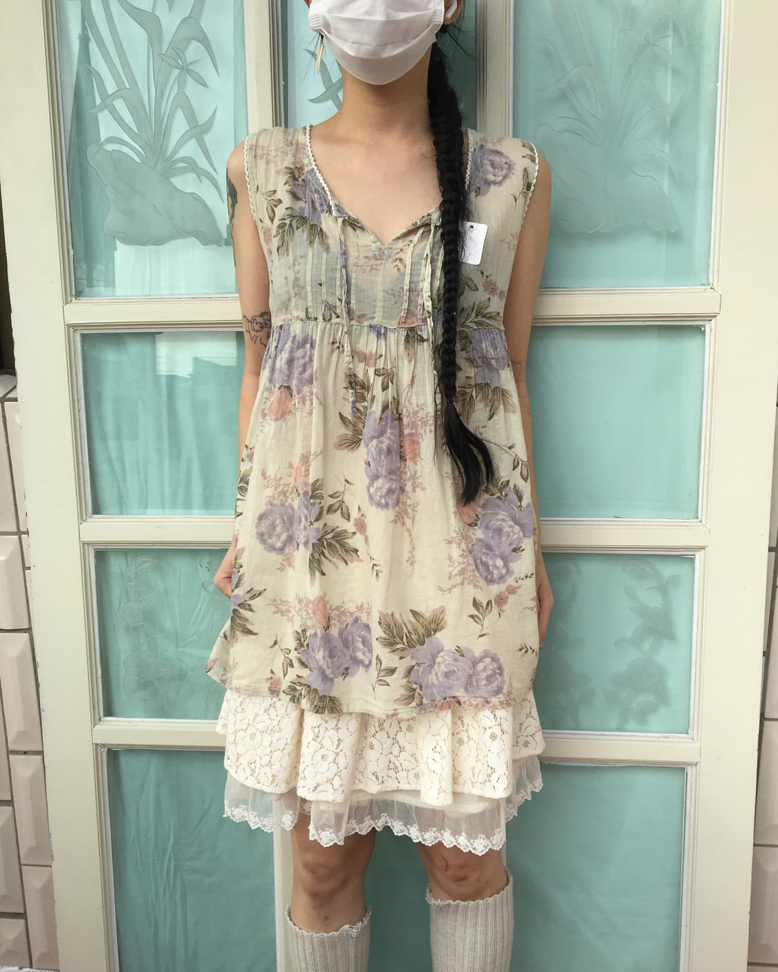 Flower pattern sleeveless 상품이미지1