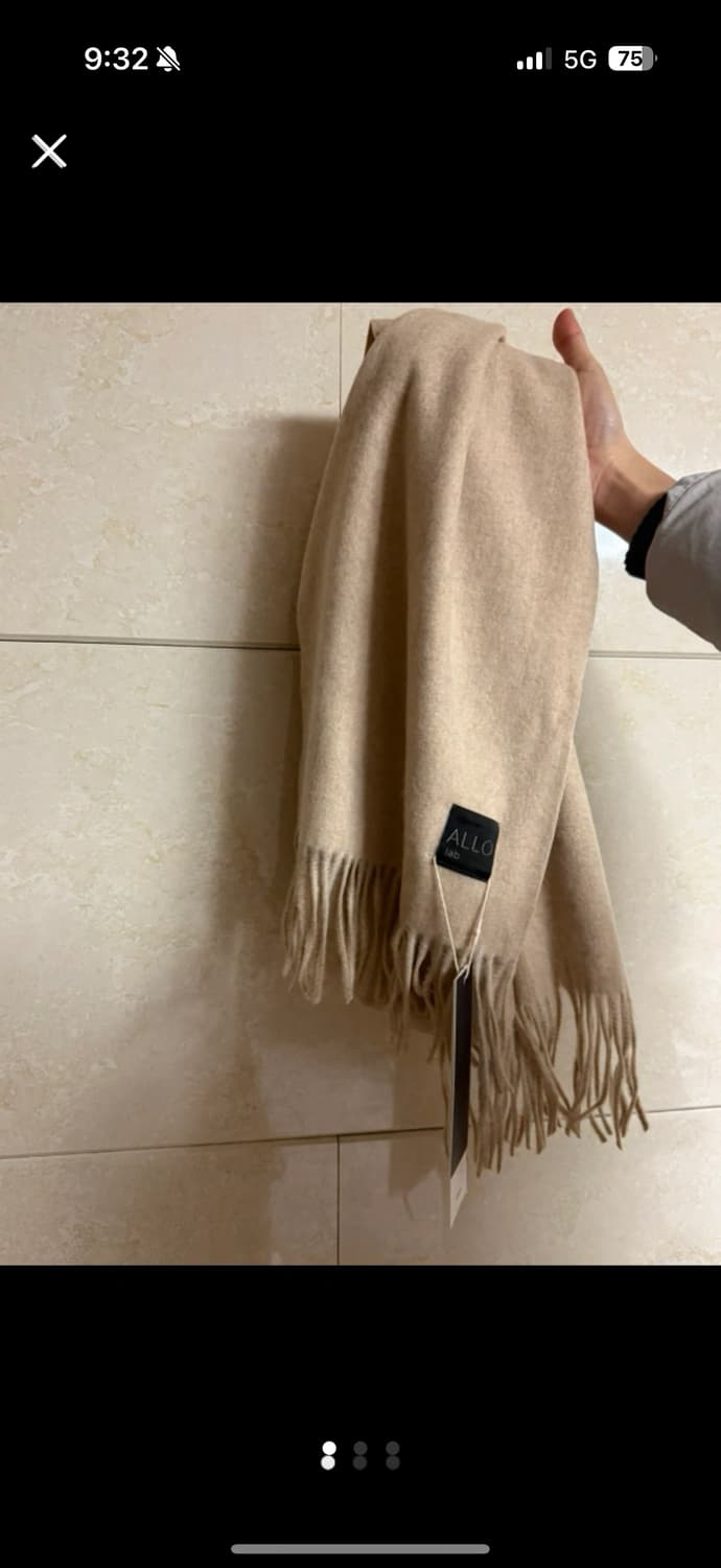 택달린 새상품) 울코튼 머플러 상품이미지1