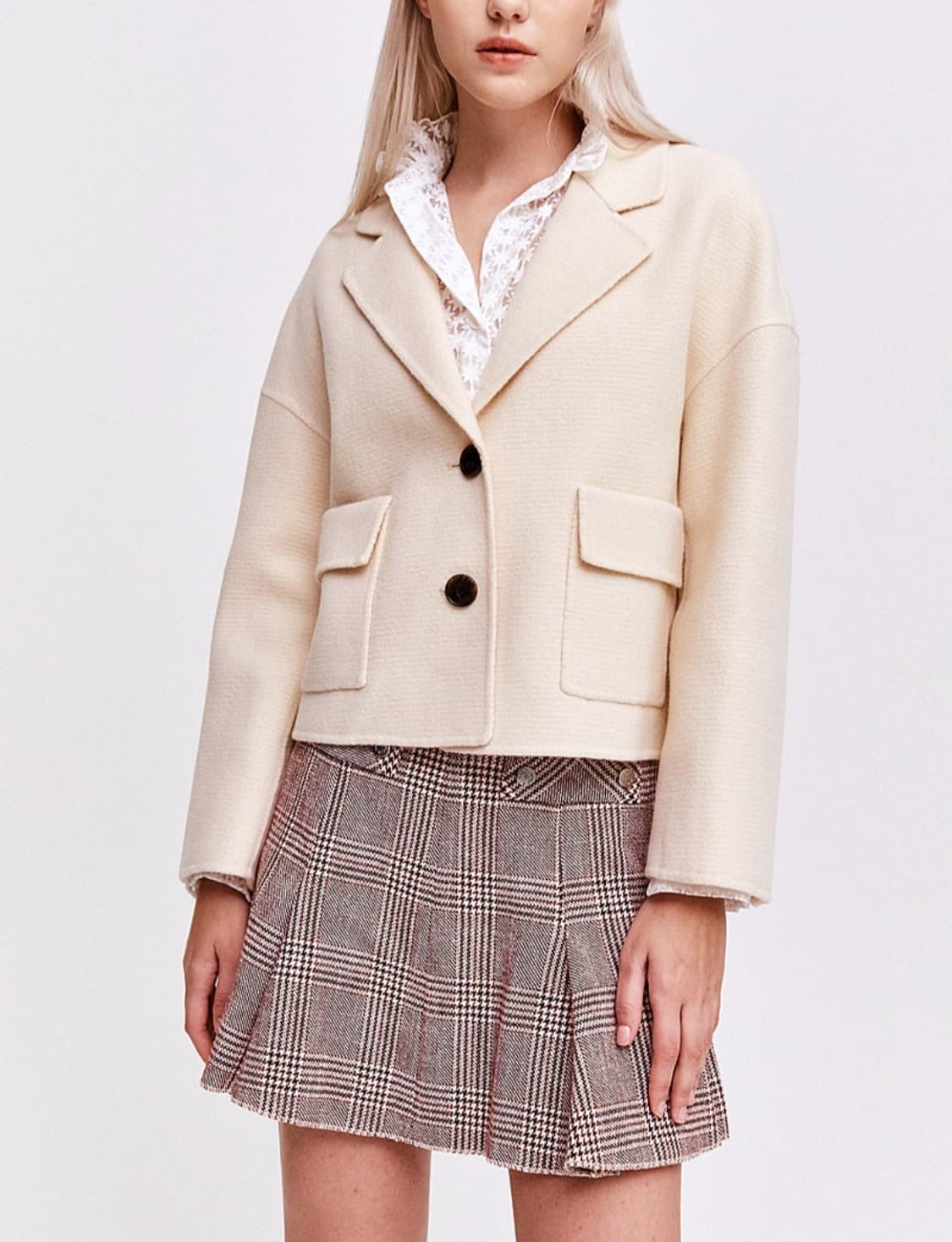 (다크네이비색상 판매) 마쥬 간절기 숏코트 2사이즈 상품이미지3