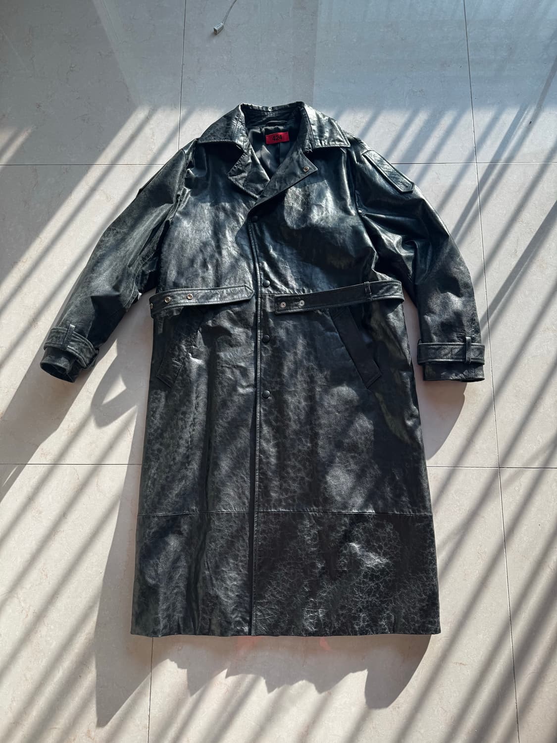 424 레더 트렌치 코트 자켓 50 상품이미지1