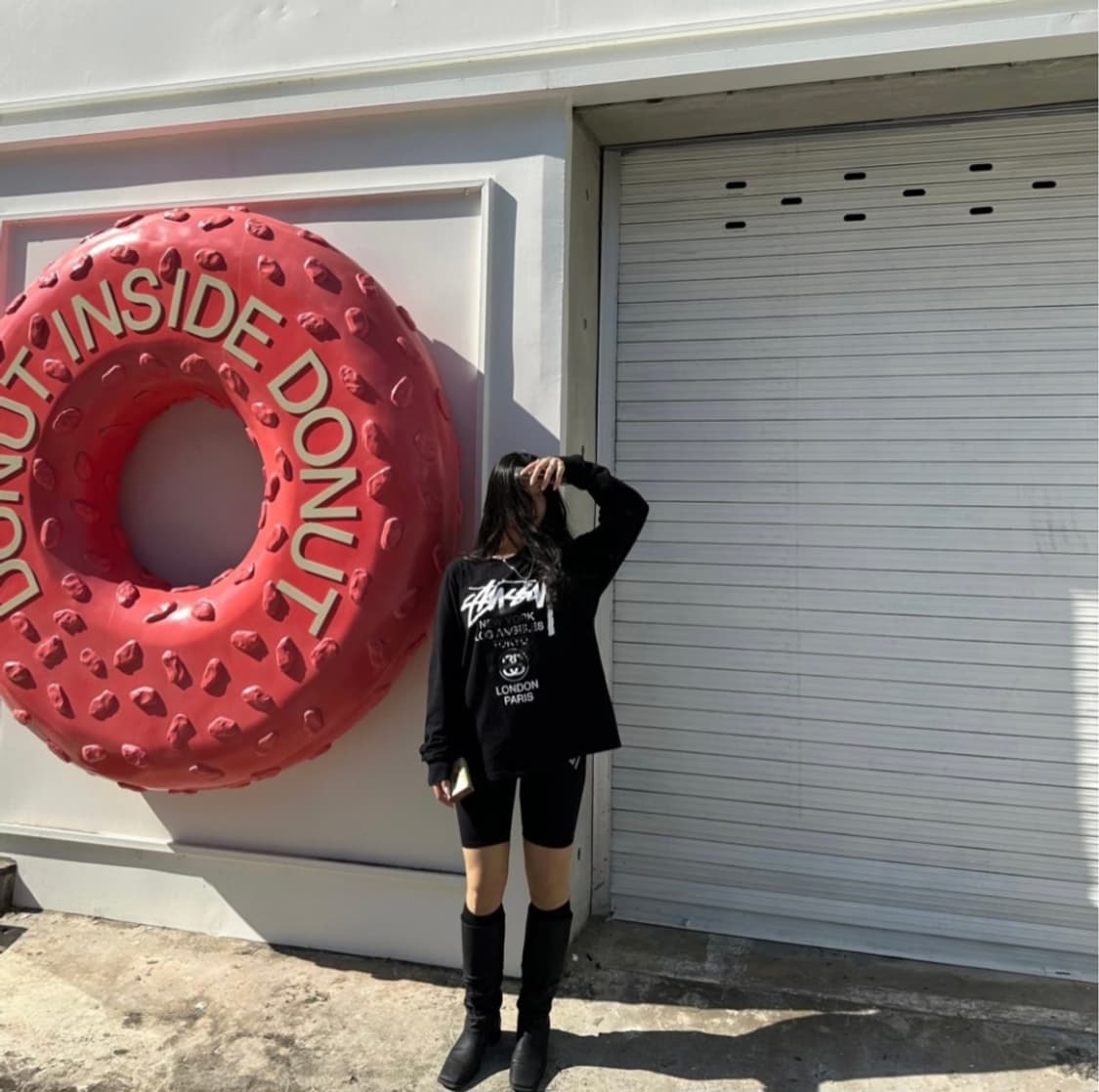 스투시 x 도버스트릿 월드 투어 롱슬리브 라임 상품이미지3