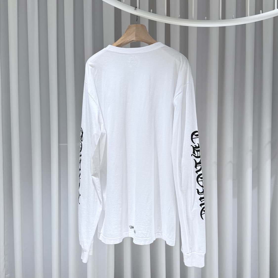 2XL / 크롬하츠 넥로고 자수 화이트 롱슬리브 상품이미지2