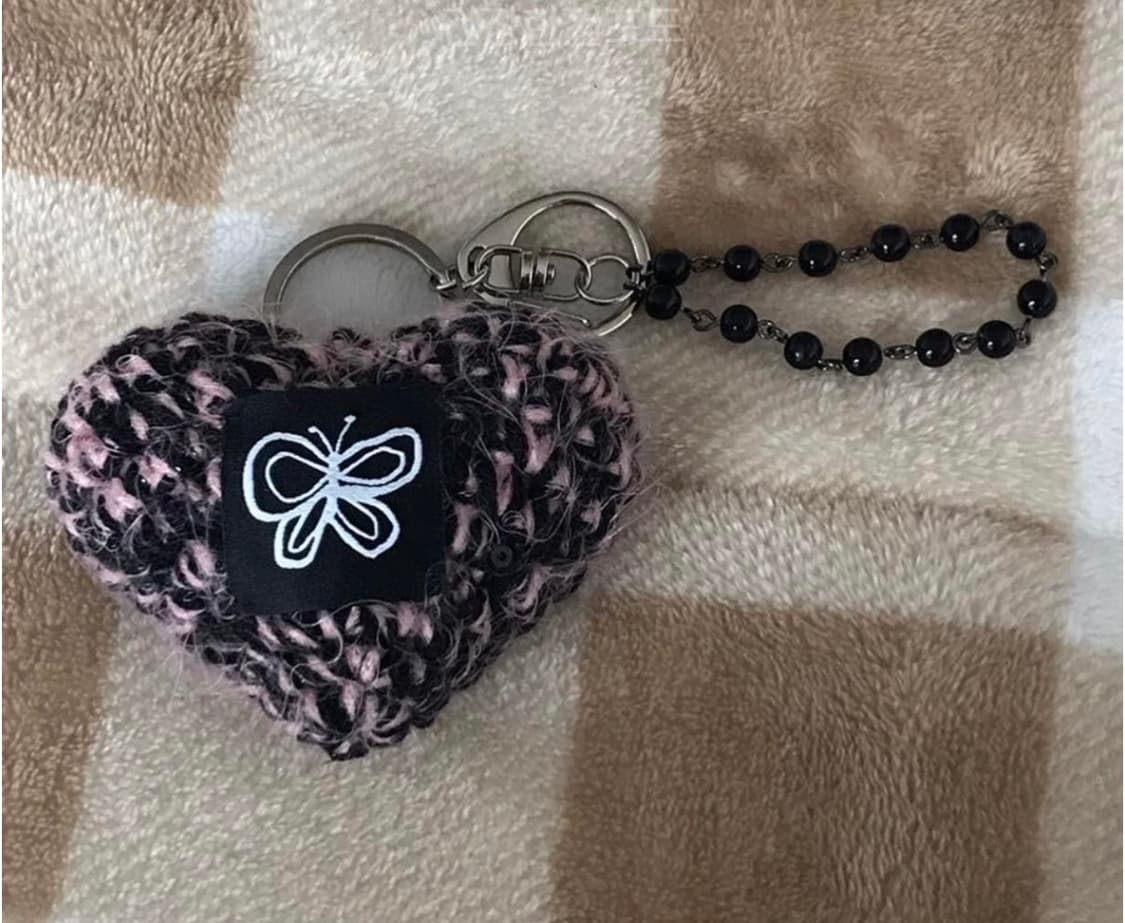 버터플라이인스터미 빈티지하트 키링. 열쇠고리 상품이미지2