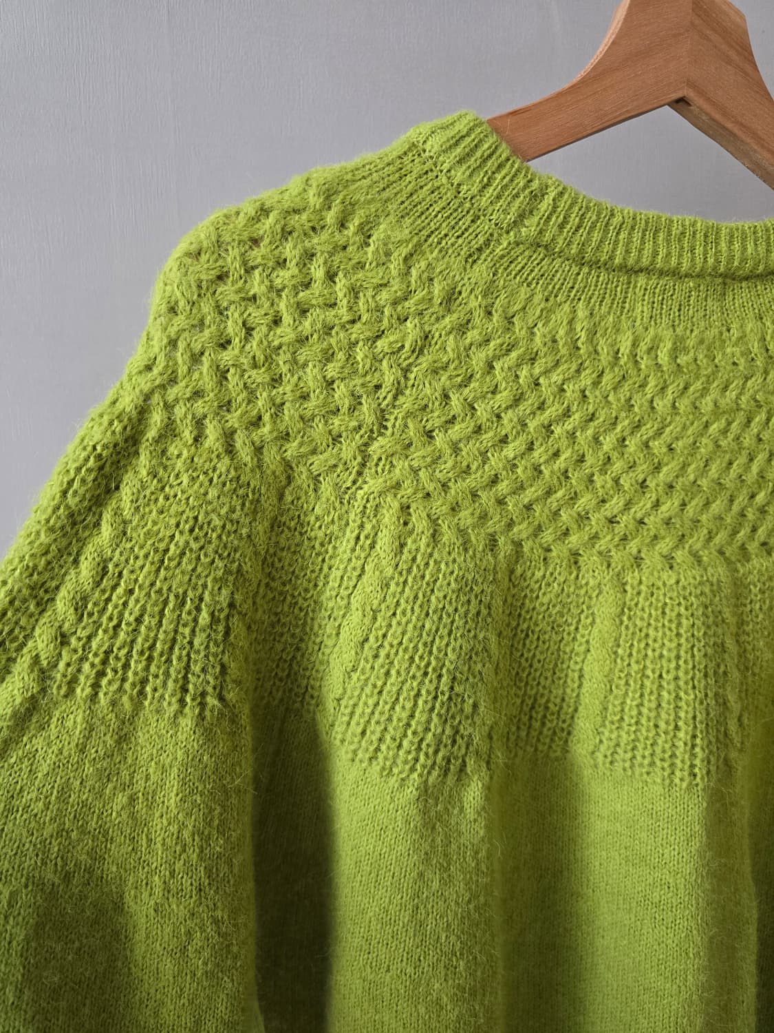 Denifits 연두 벌룬소매 니트  상품이미지6