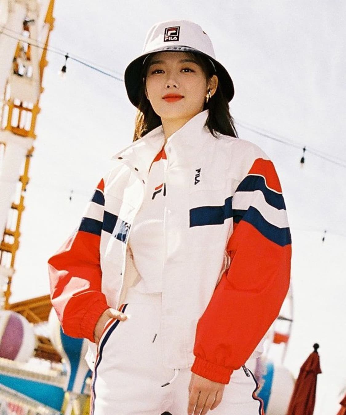 fila 휠라 김유정 필라 여성 바람막이 자켓 우븐 상품이미지2