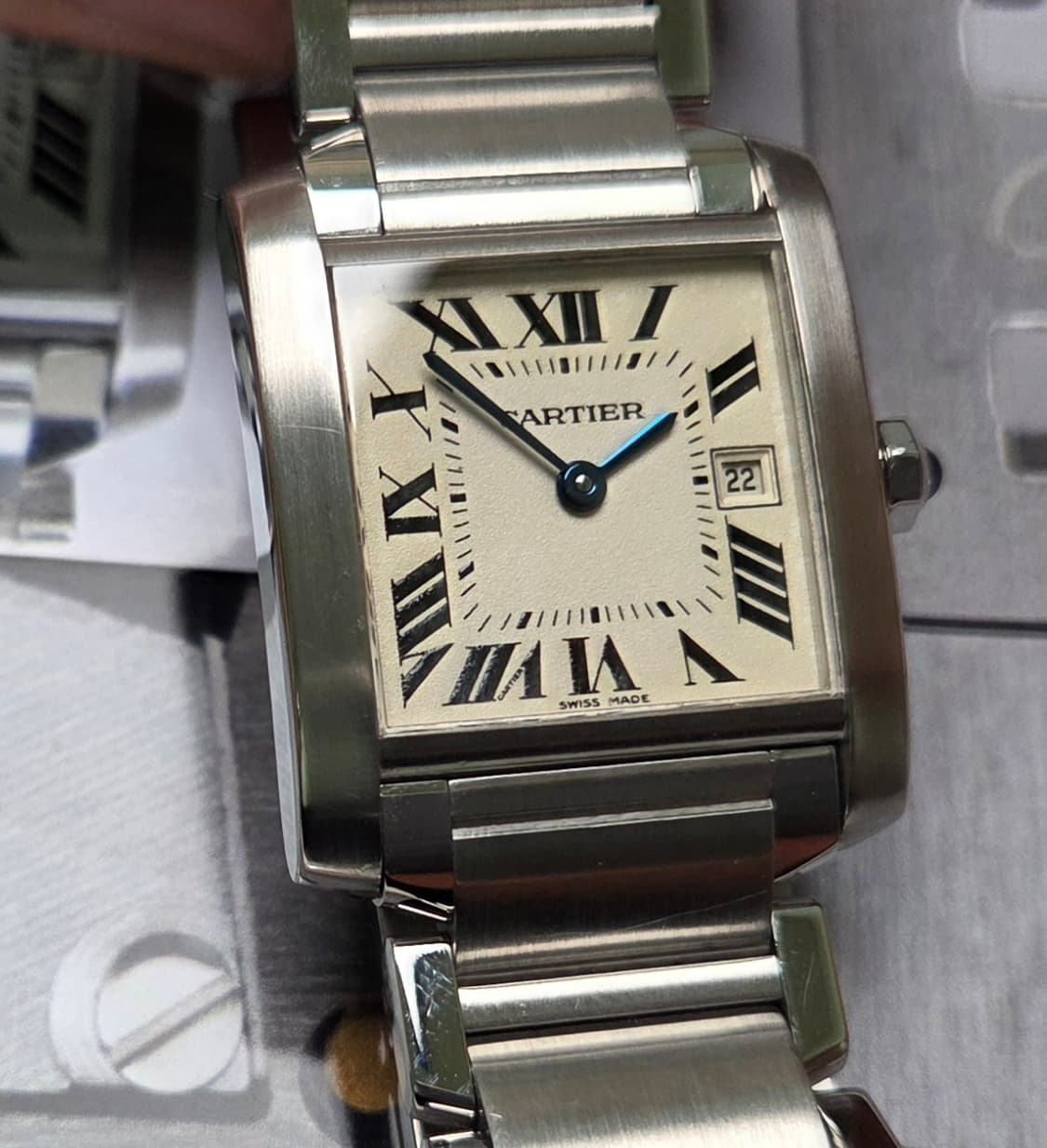 까르띠에 프랑세즈 탱크 2465 올스틸 중형 쿼츠 브레이슬릿 ver. ( 상품이미지1