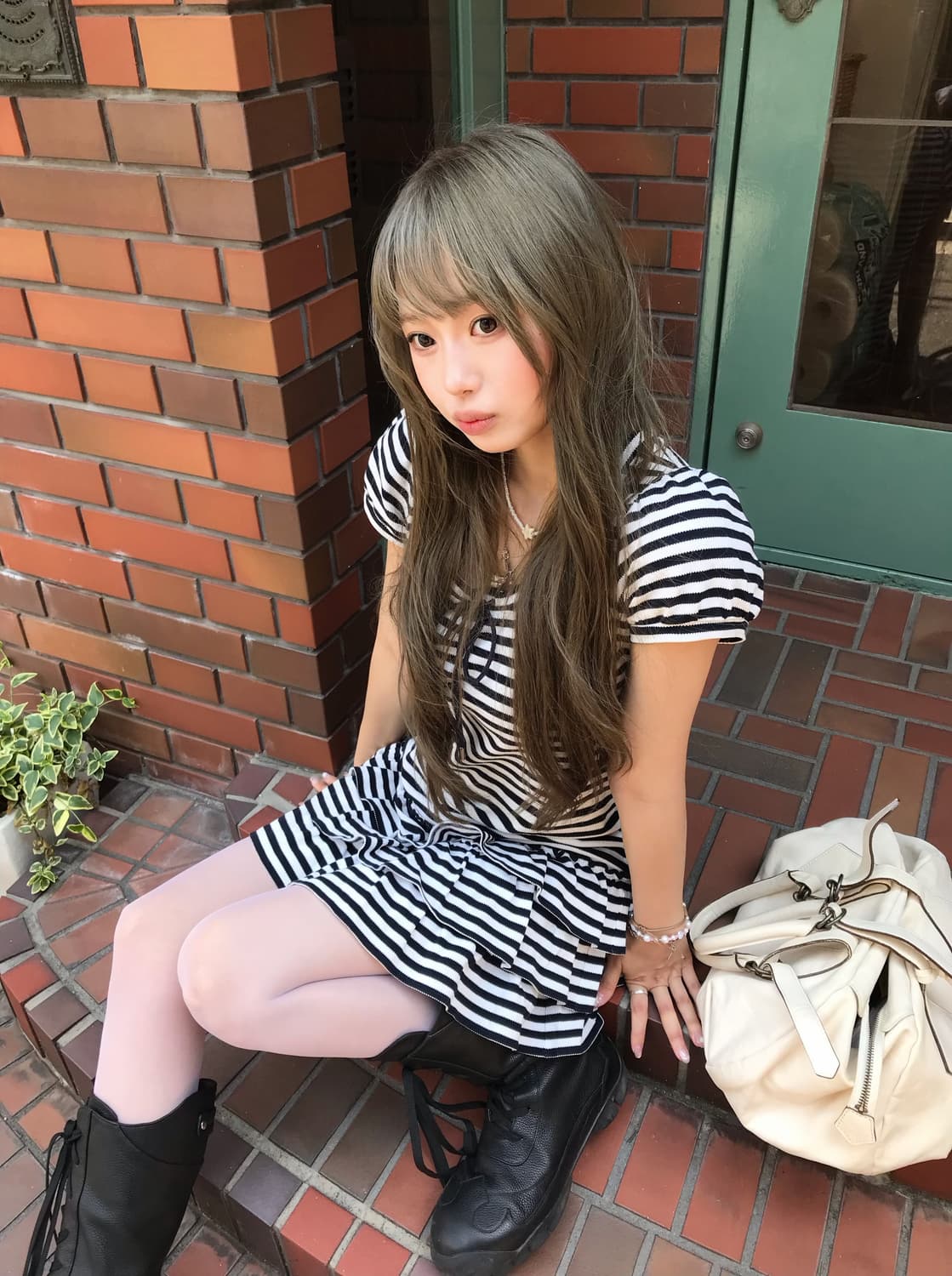 버버리 스트라이프 퍼프 캉캉 원피스 상품이미지5