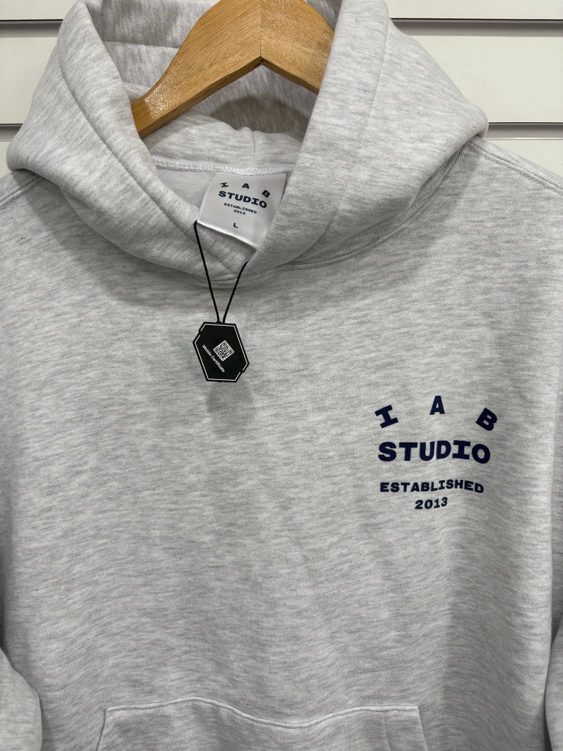 정품 아이앱 스튜디오 후드티 라이트 그레이 L 상품이미지3