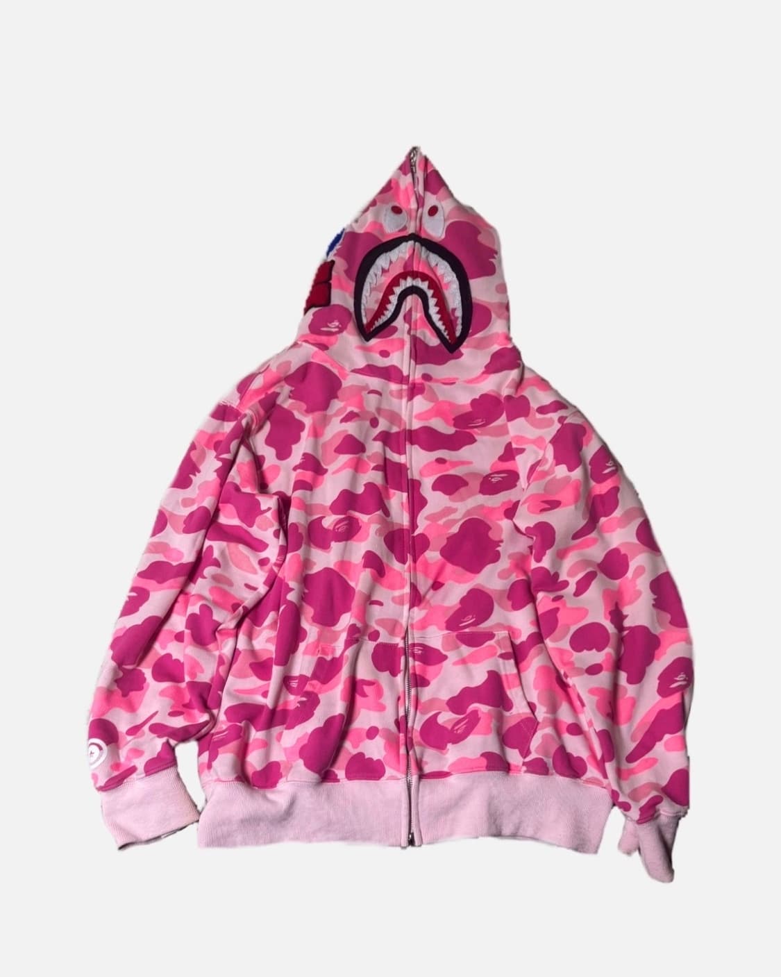 베이프 카모 샤크 후드집업 핑크 상품이미지1