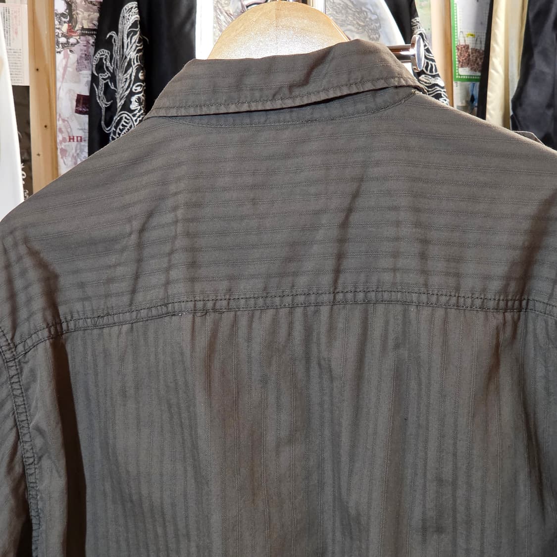 JPN 에어워크 스트라이프 밀리터리 셔츠 상품이미지7