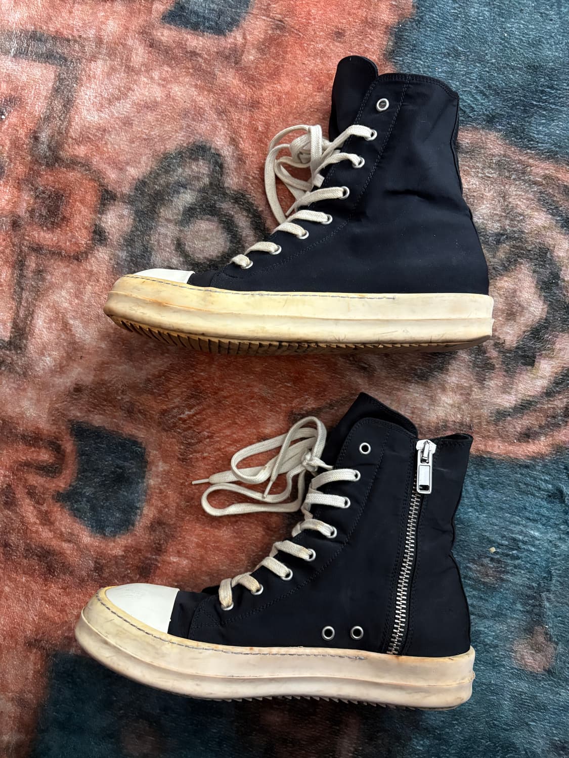 TTF✳️릭오웬스 라몬즈 하이 스니커즈 상품이미지3