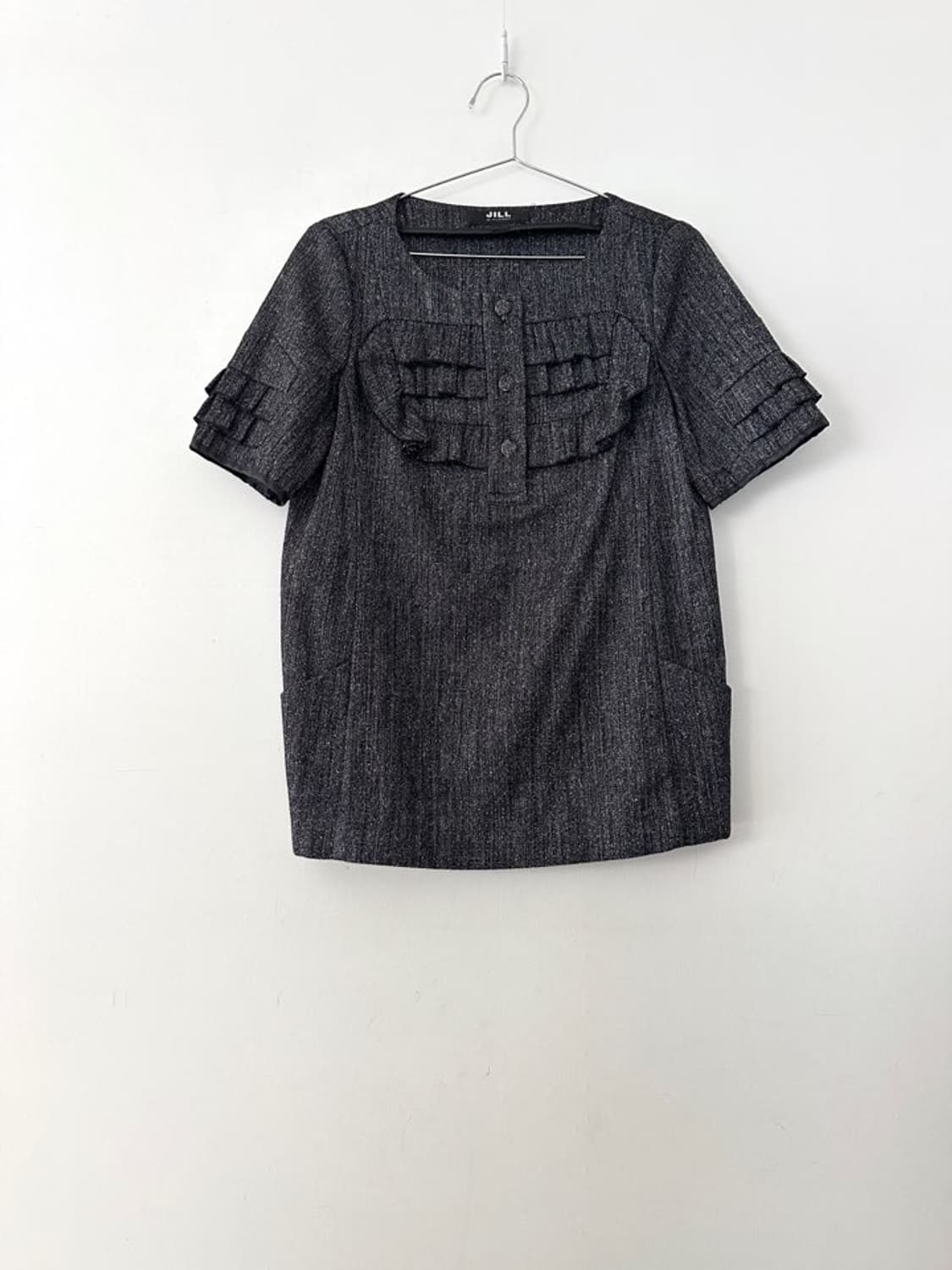 JILL STUART frill formal top / charcoal 상품이미지1