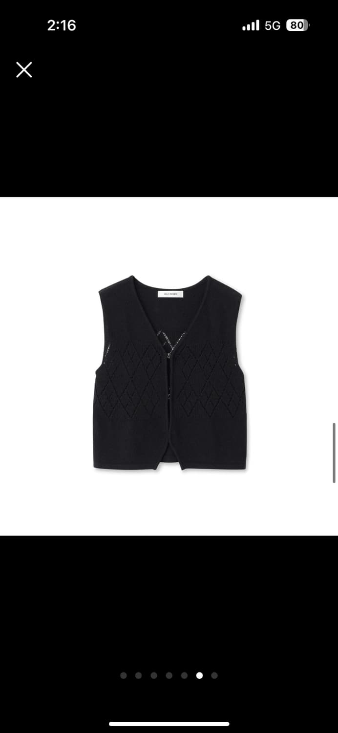 (새상품) Millo women 밀로우먼 Knit Vest [Black] 상품이미지5