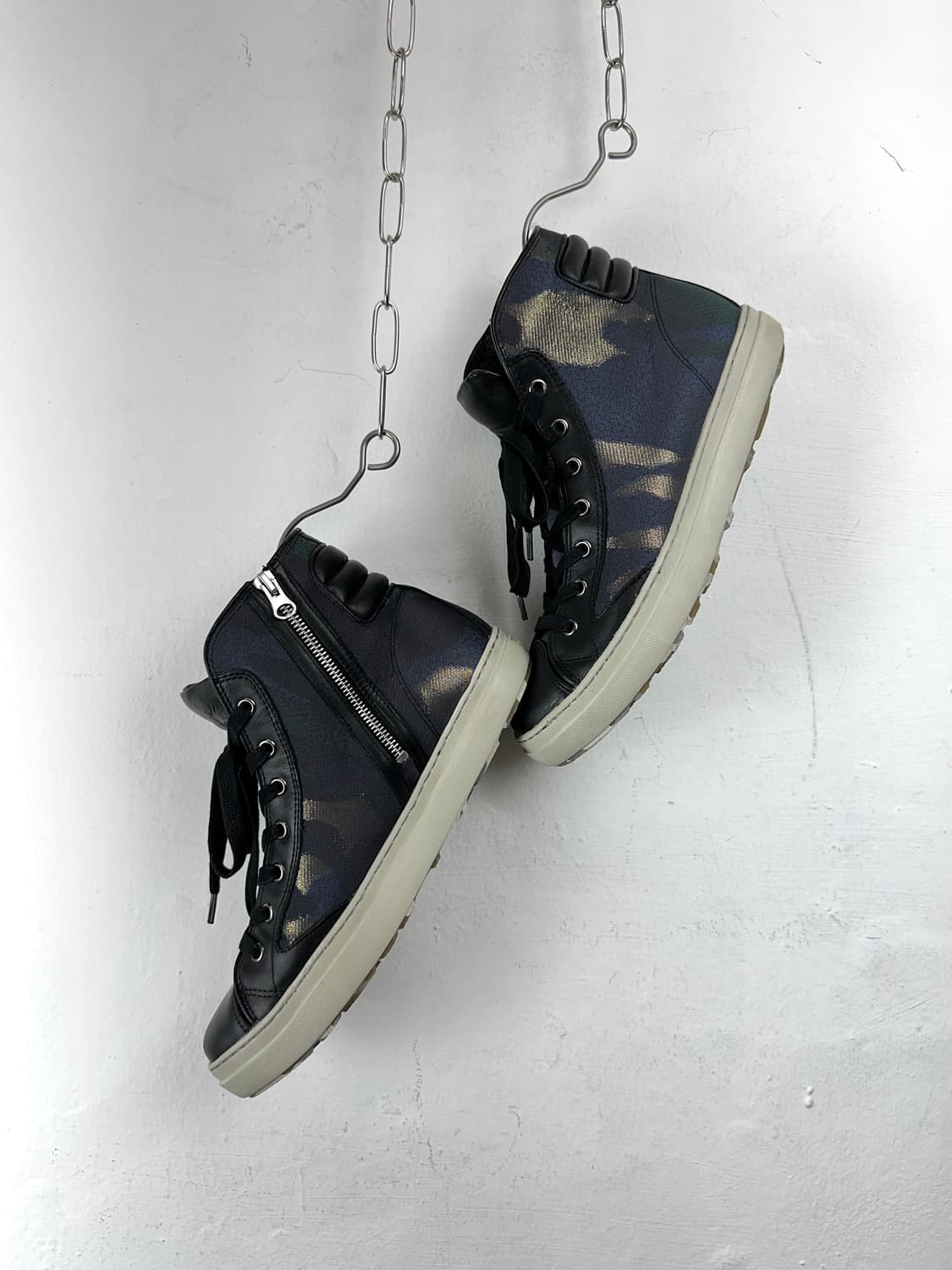 Miharayasuhiro Leather & Camo High Top S 상품이미지3
