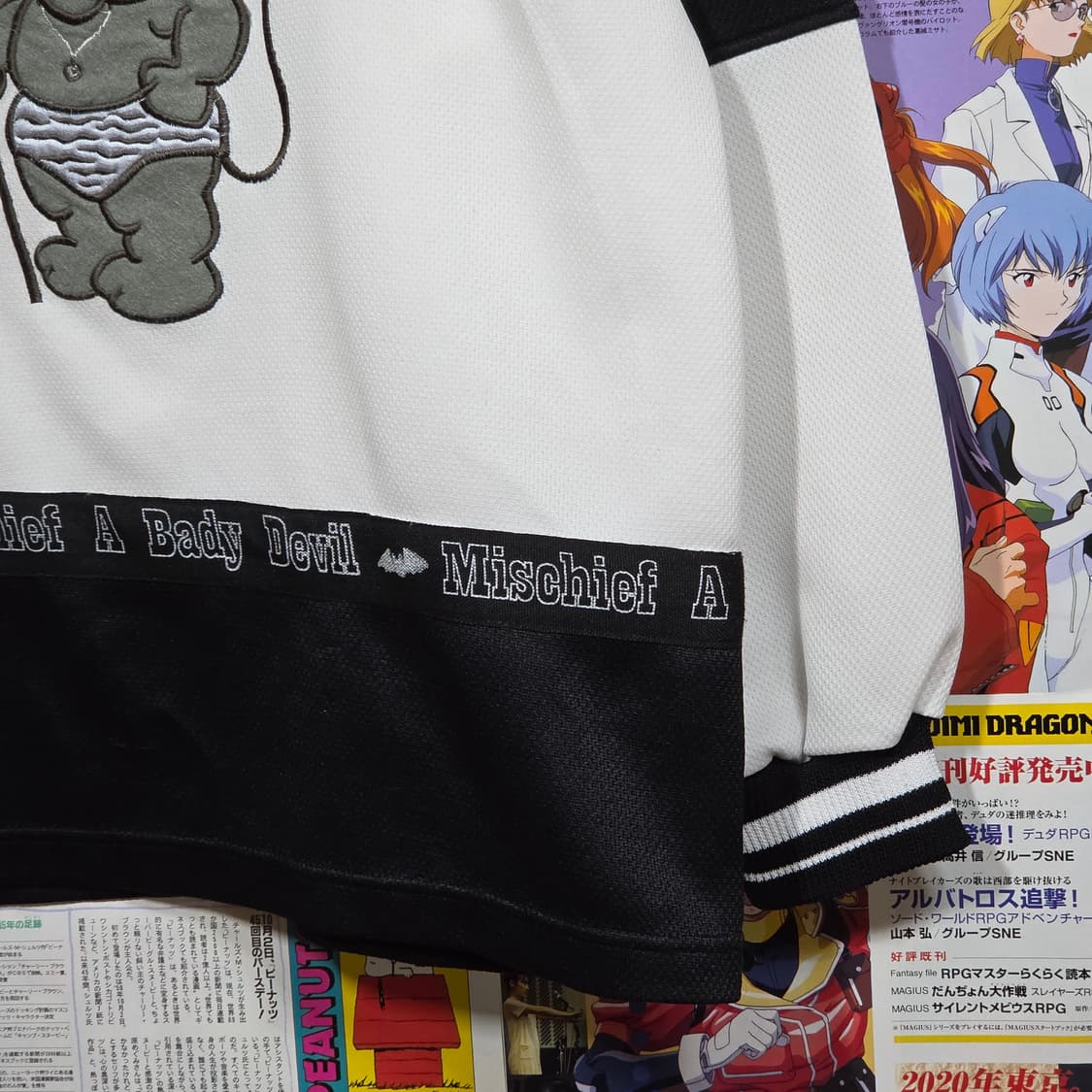 JPN 데빌 자수 올드스쿨 배색 롱슬리브  상품이미지4