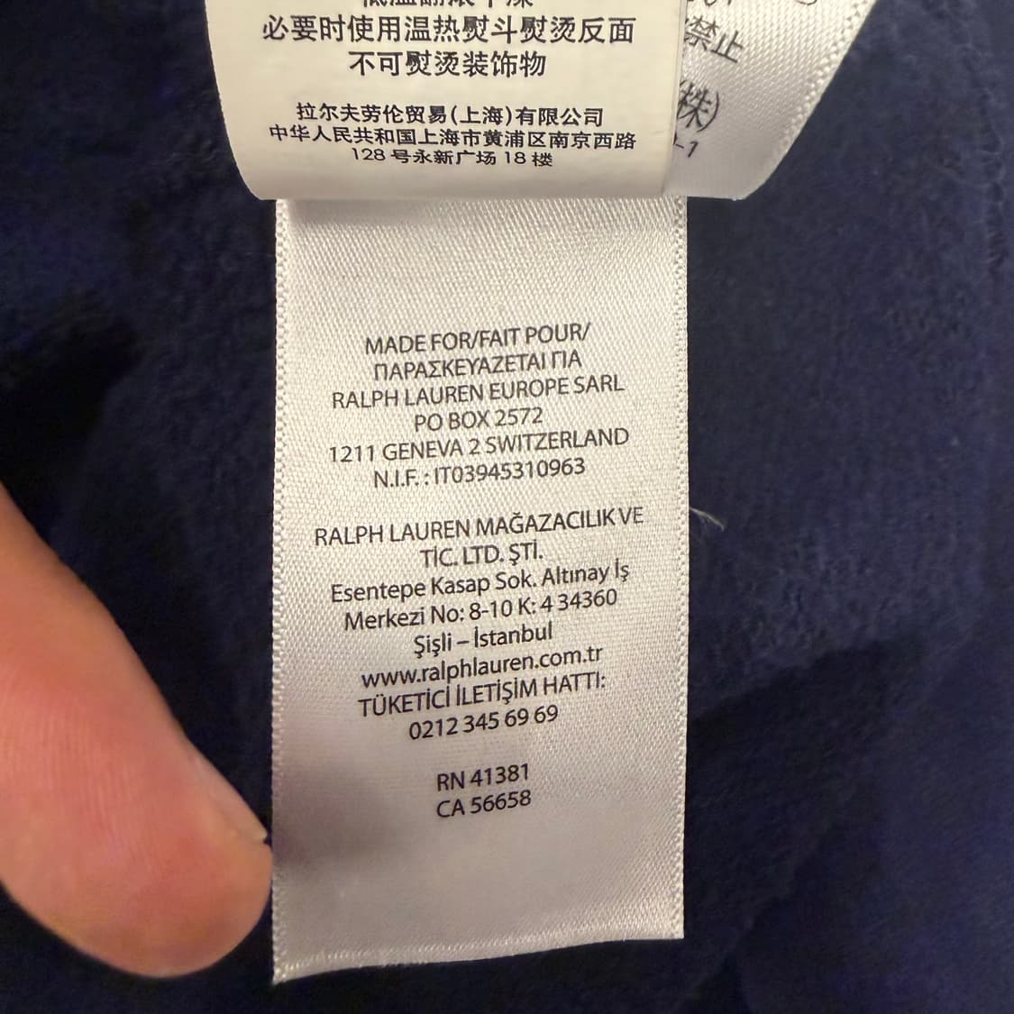 폴로 랄프 로렌 빅 아치 로고 네이비 후드집업 S 상품이미지10