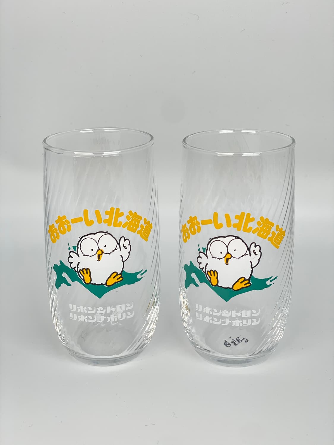 홋카이도  리본 시트론 리본 나폴린 캐릭터 프린팅 글라스 유리잔 1p 상품이미지1