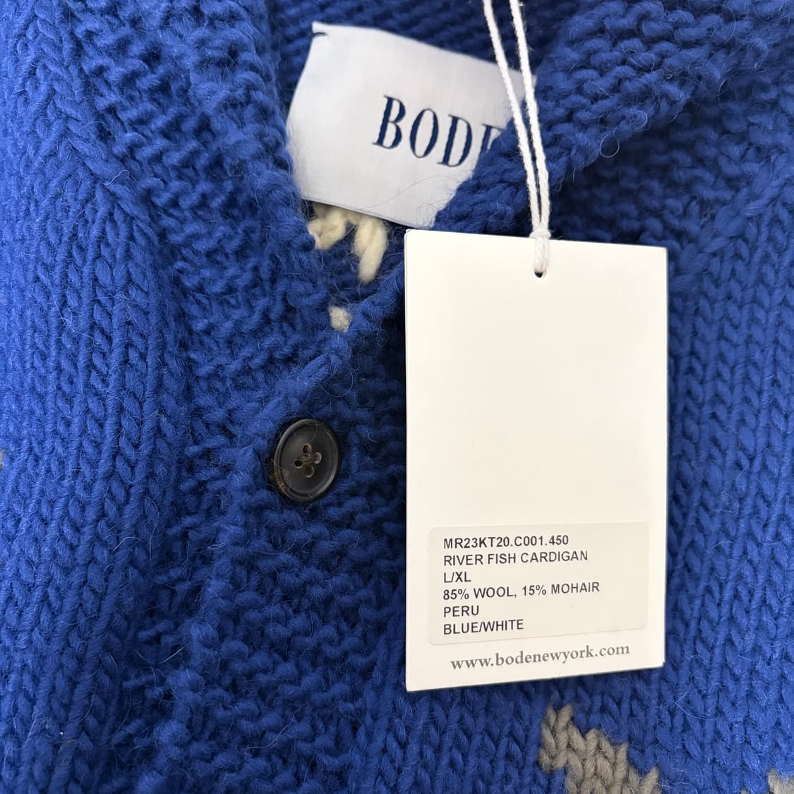 bode 그린 리버 숄카라 코위찬 가디건 상품이미지5